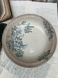 Patinated ironstone deep dish