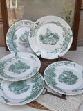 Suite de 5 assiettes plates Pexonne modèle Champêtre