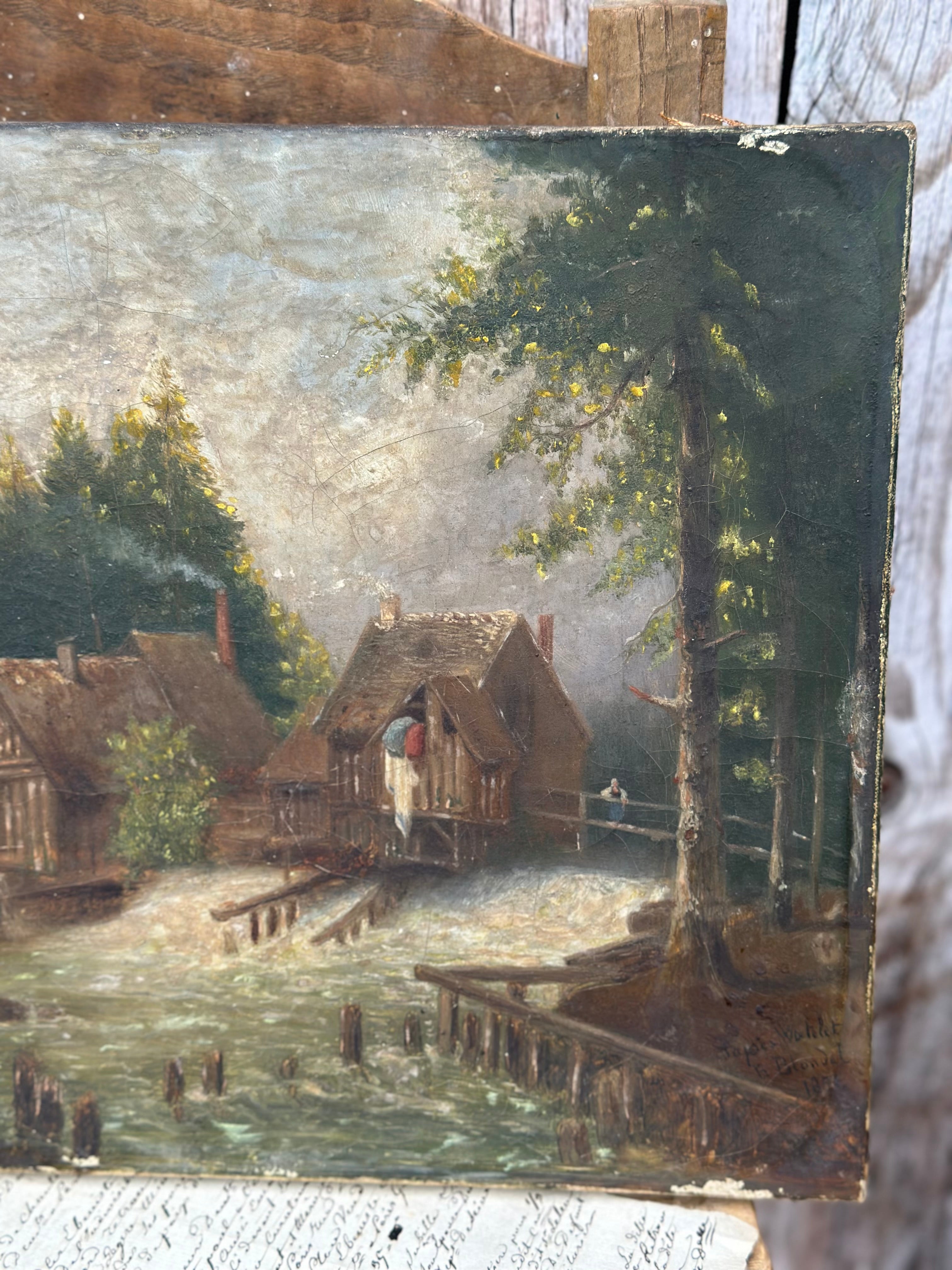 Oil on canvas, signed - 19th Century