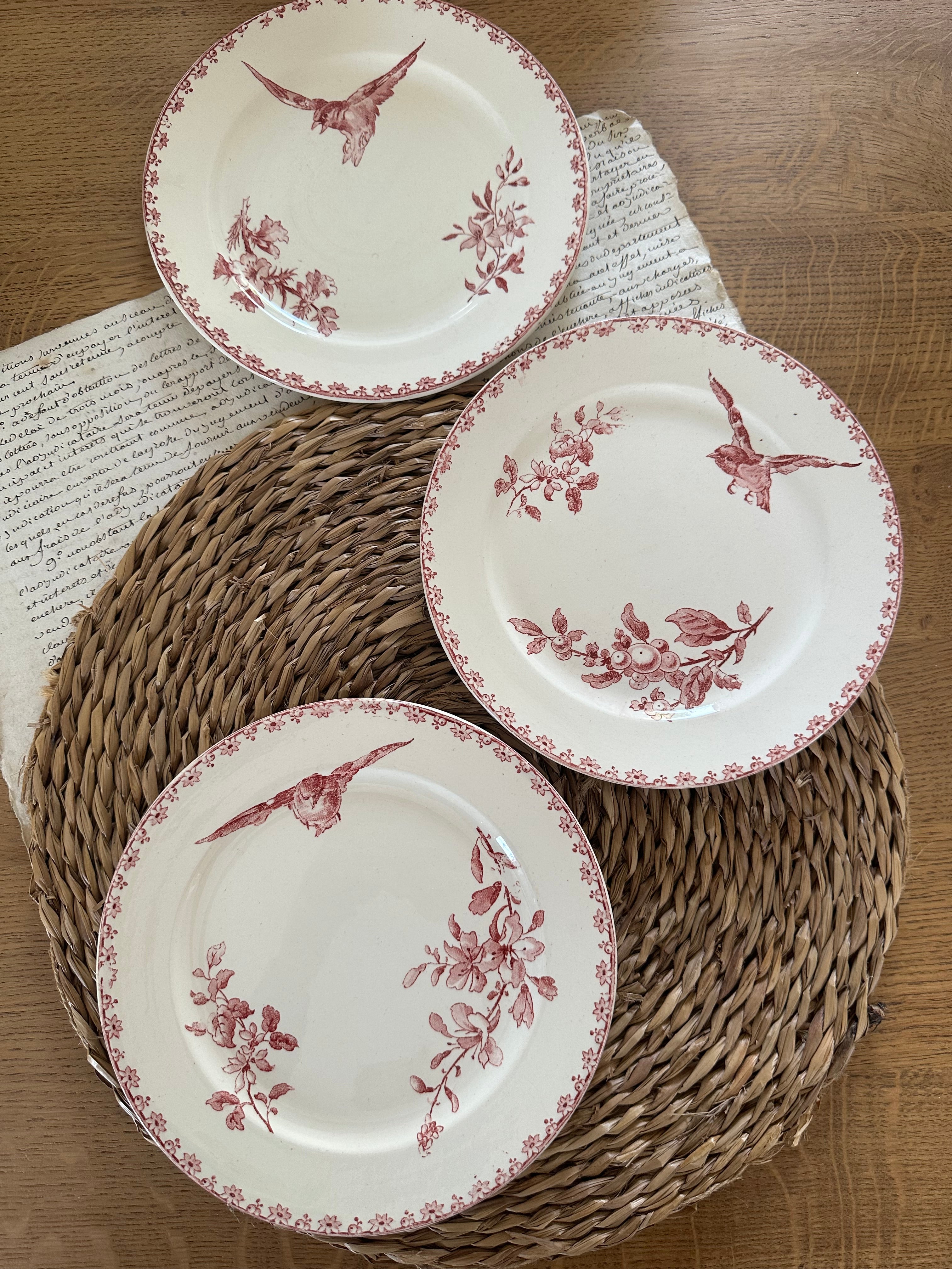 3 Assiettes à dessert Sarreguemines Favori