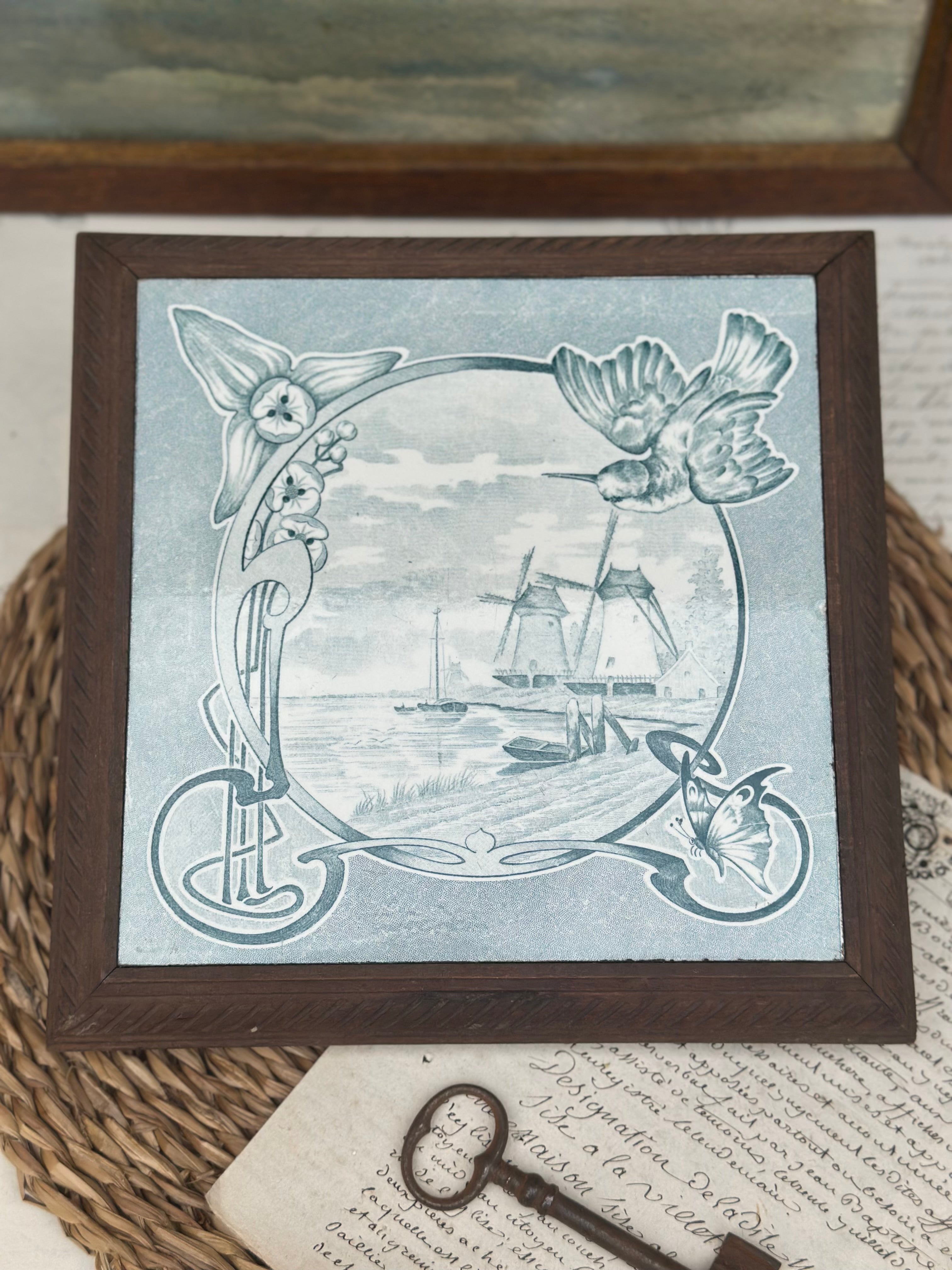 Grand dessous du plat Art Nouveau