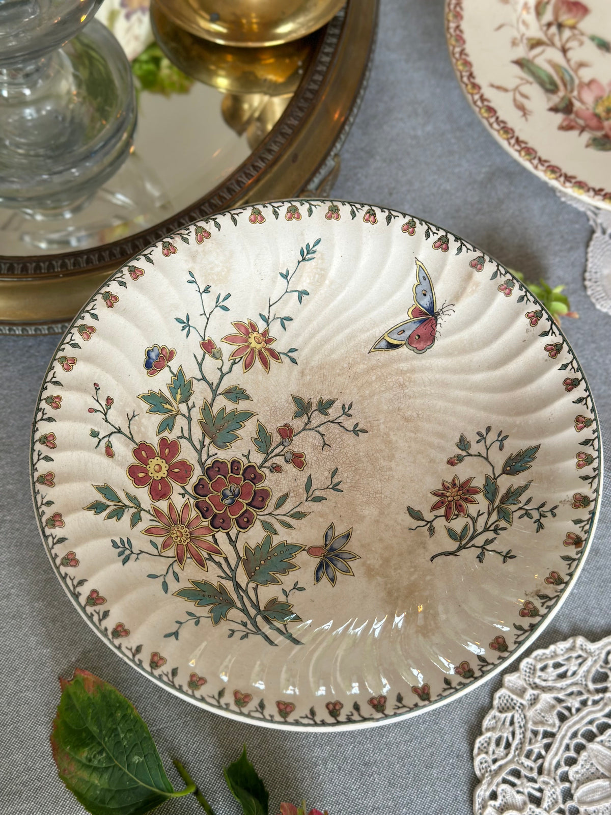 Compotier polychrome Sarreguemines modèle Madras