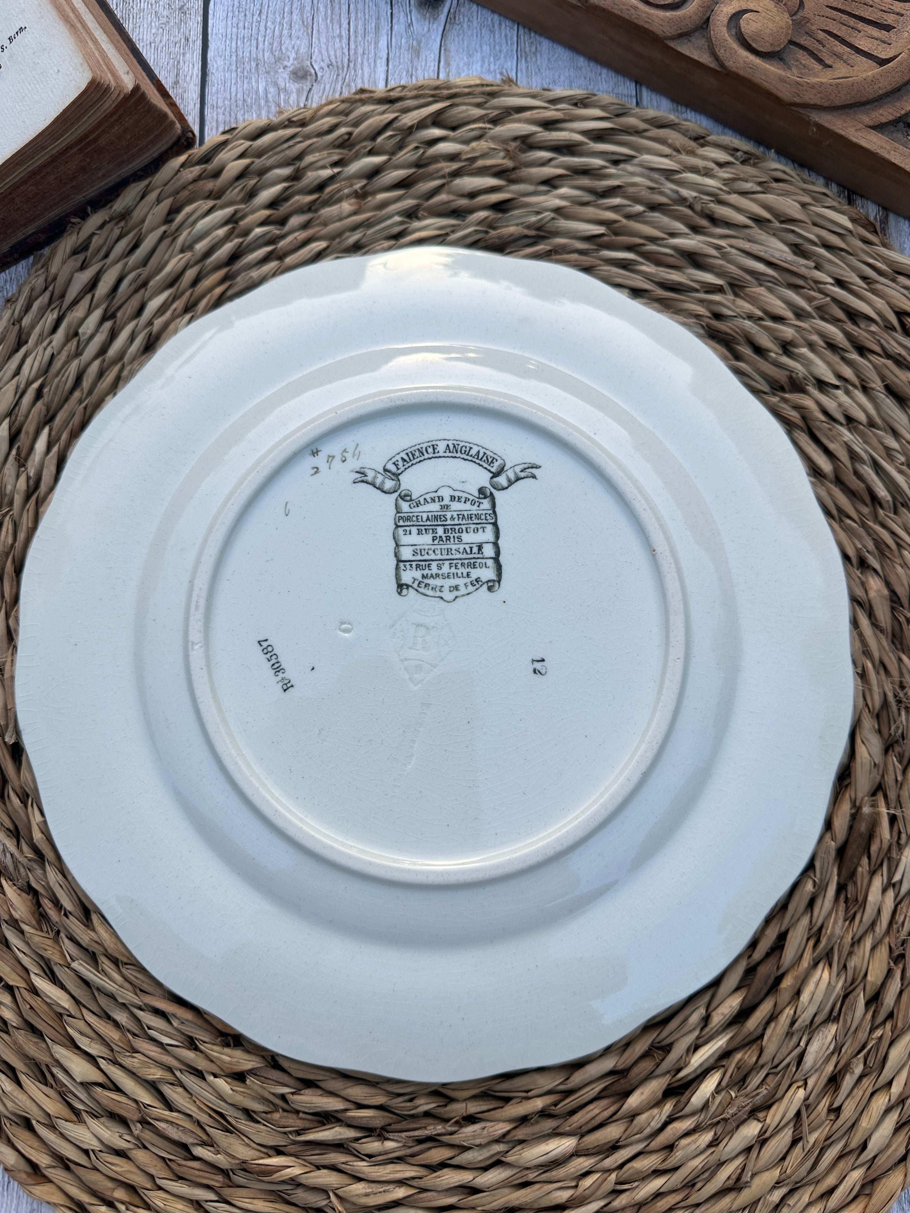 Polychrome plate BWM & Co (Brown Westhead Moore) Indiana pattern - September 1868