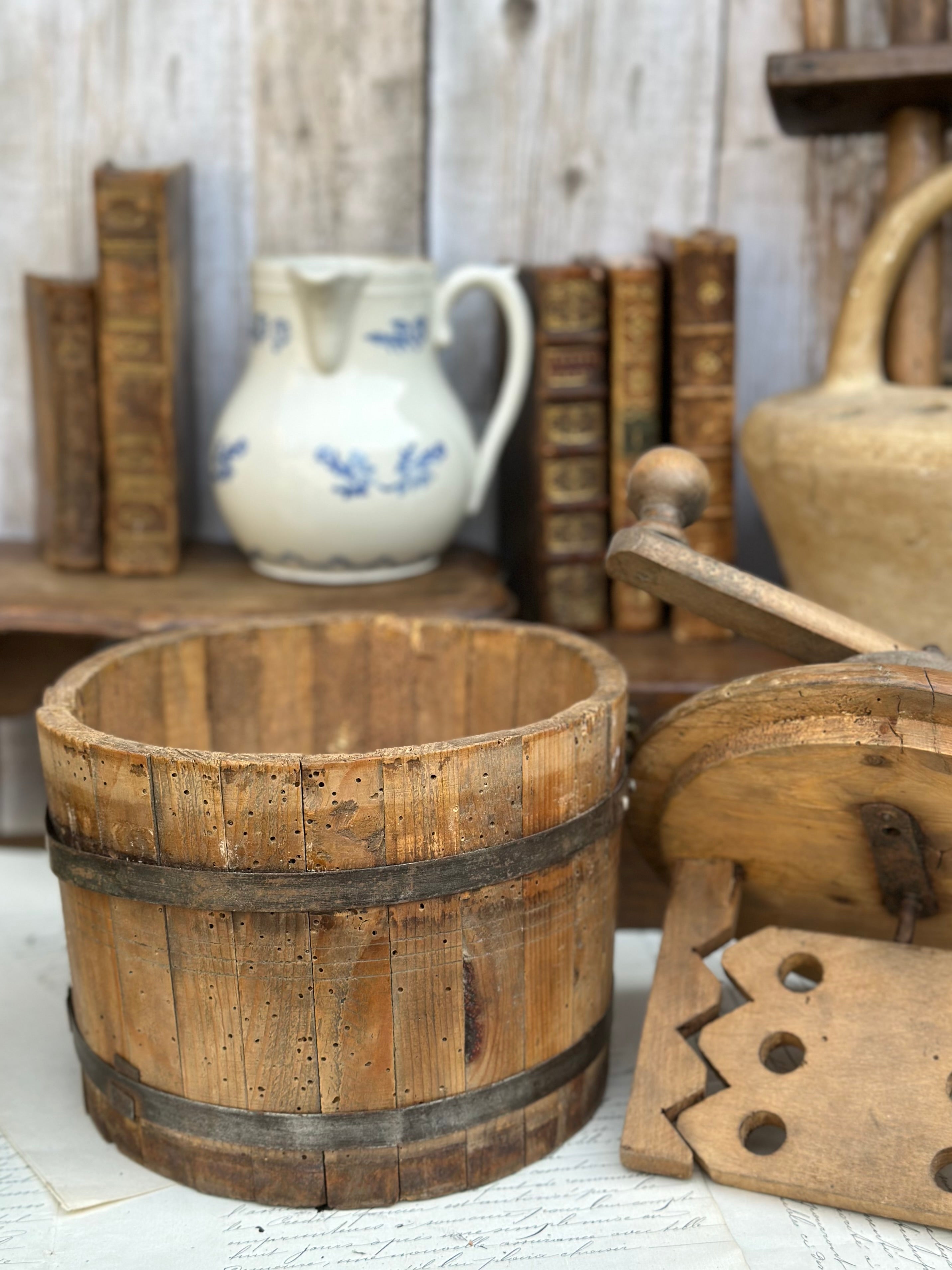 Antique butter churn