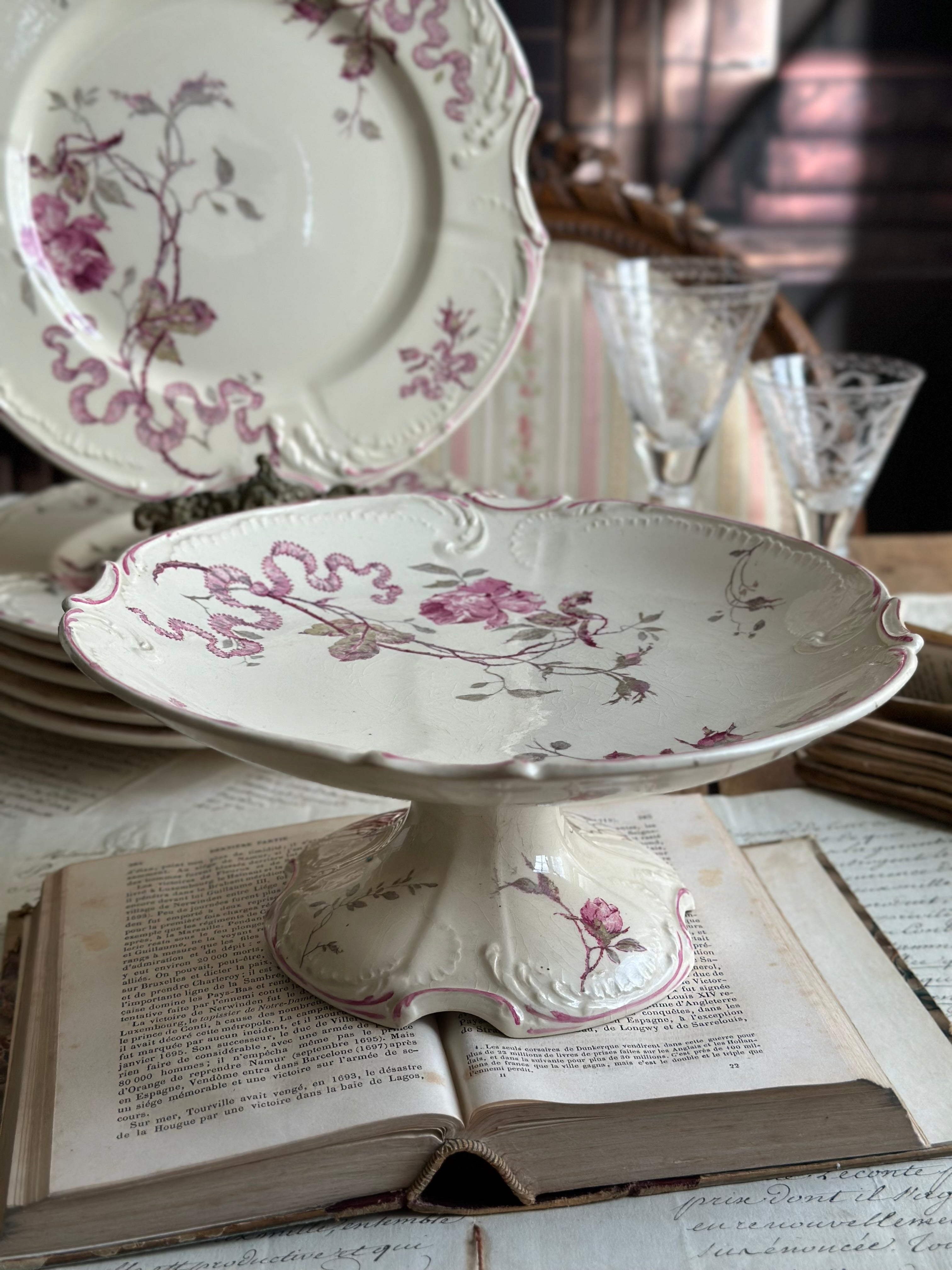 Compotier polychrome Gien modèle Versailles