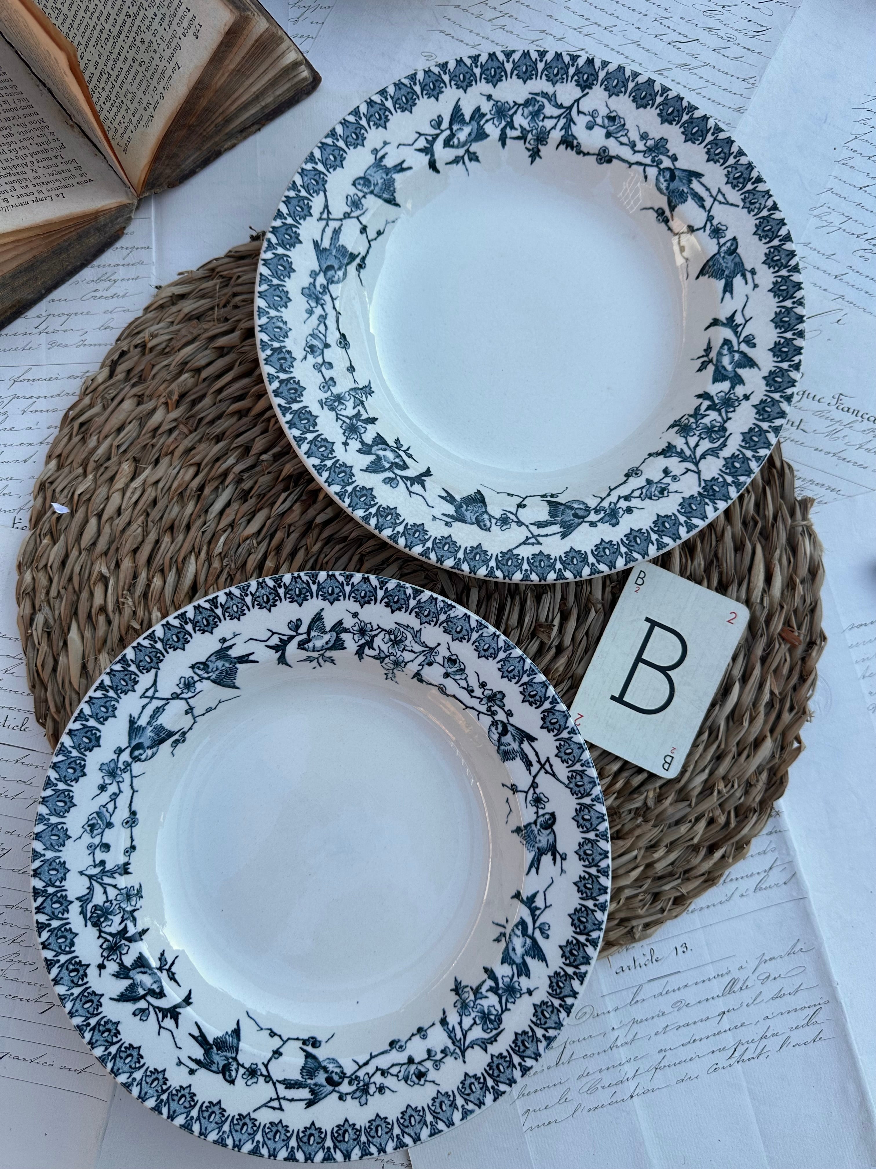 B. Duo d'assiettes creuses Choisy le Roi modèle Lyonnais