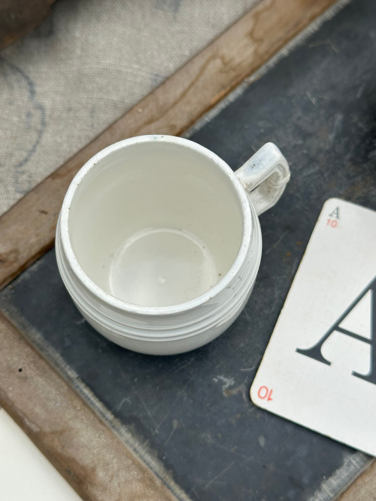 A. Mustard pot / Sarreguemines mug