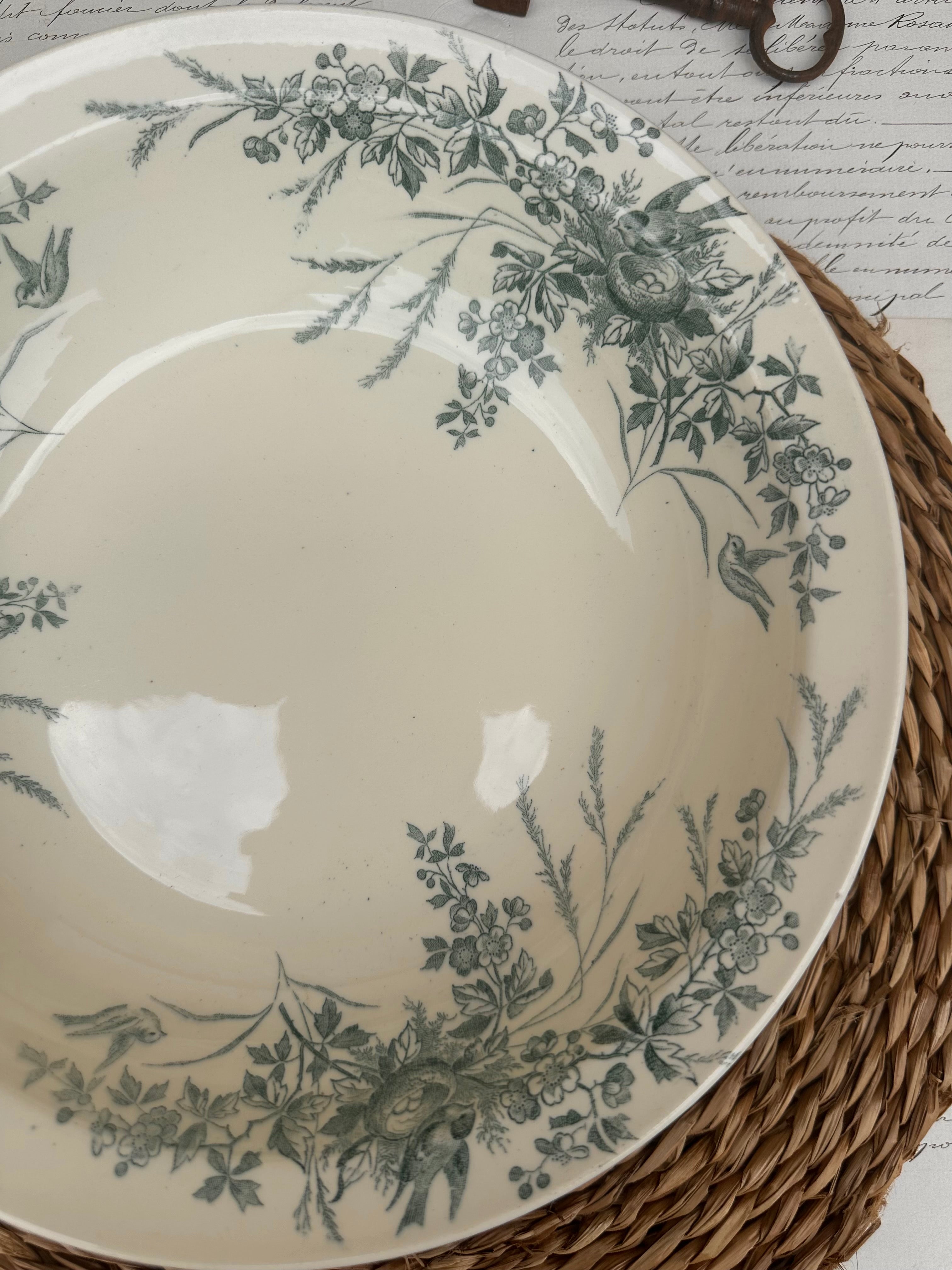 Plat creux Creil et Montereau modèle Linotte