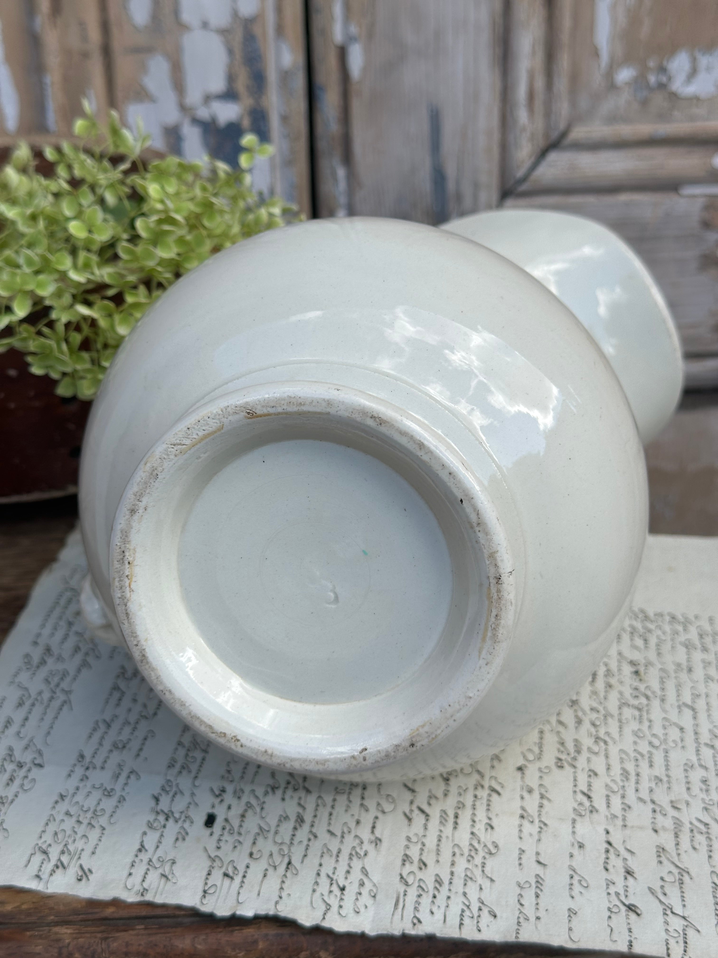 White ironstone jug