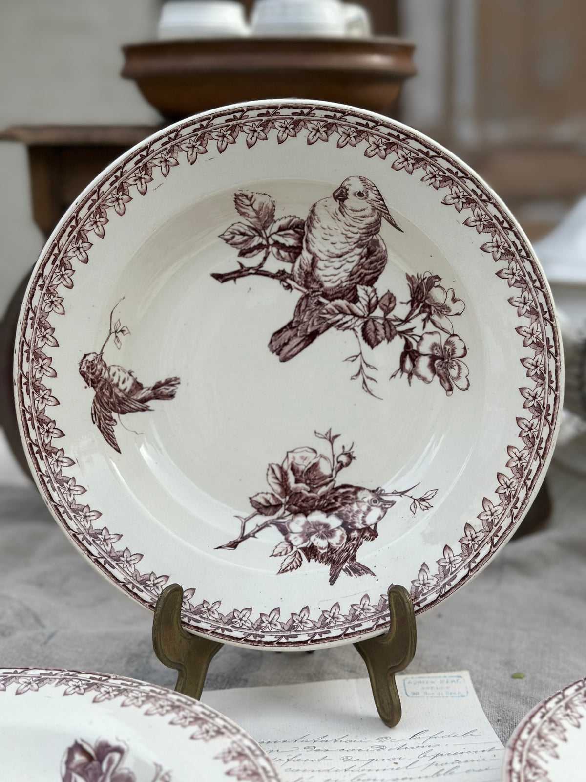 II. Assiette creuse Sarreguemines modèle Buffon