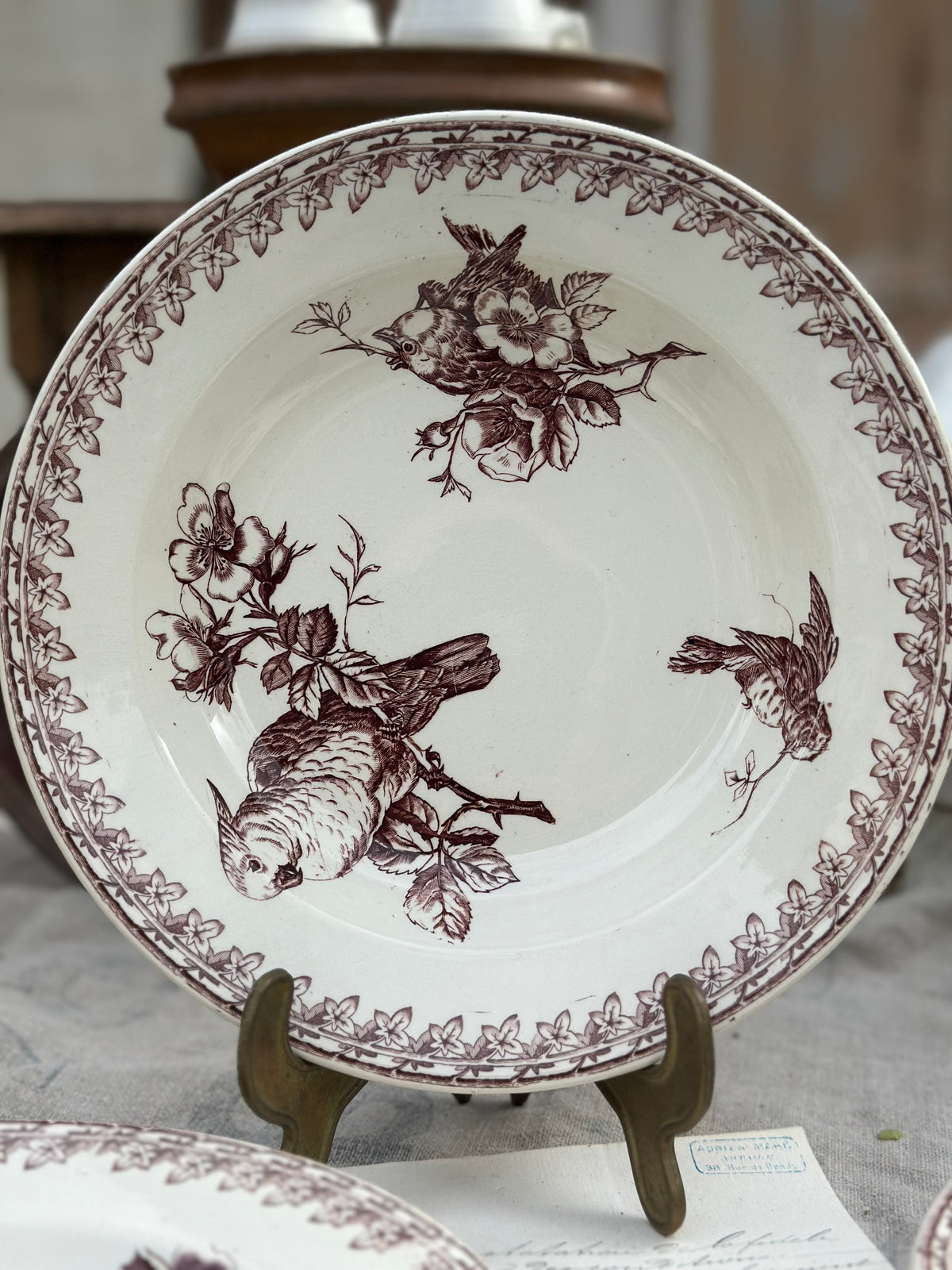 II. Assiette creuse Sarreguemines modèle Buffon