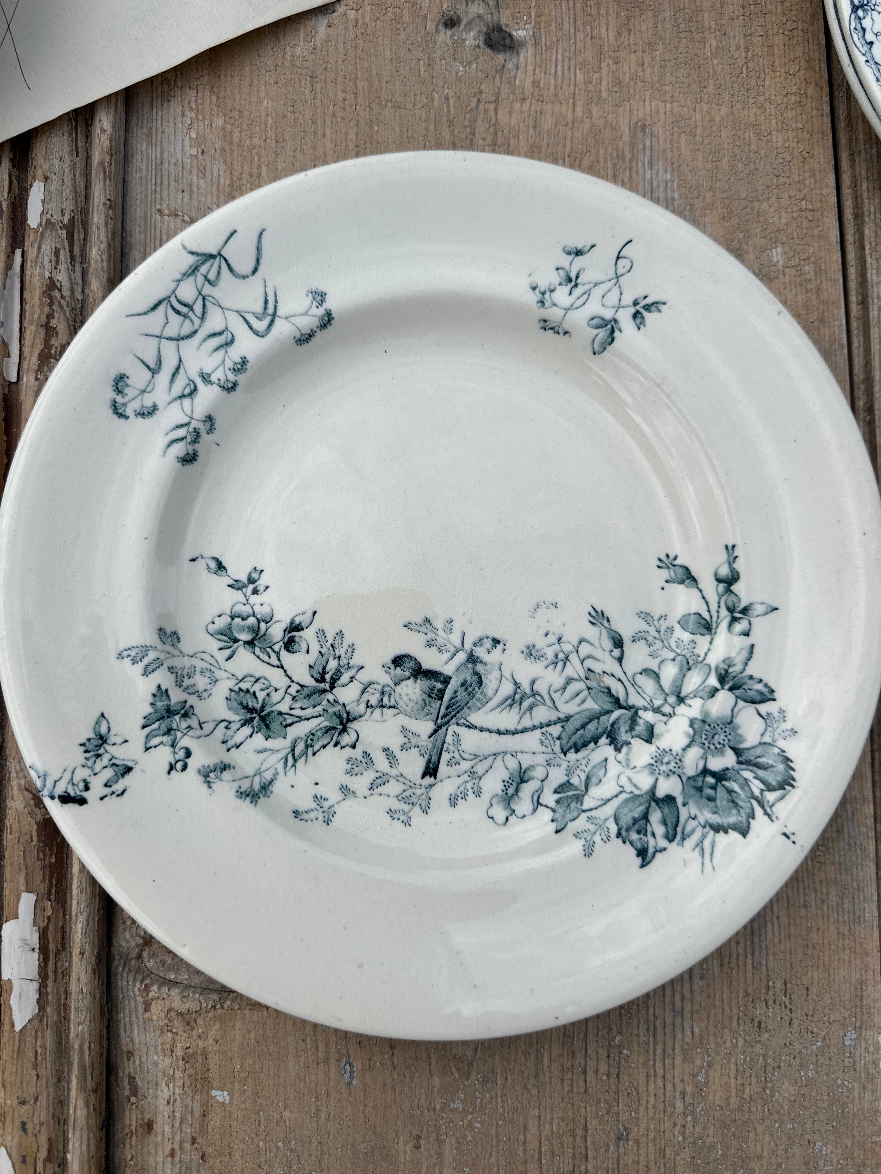 I. Set of 8 assorted dinner plates