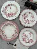Set of 4 mismatched deep plates