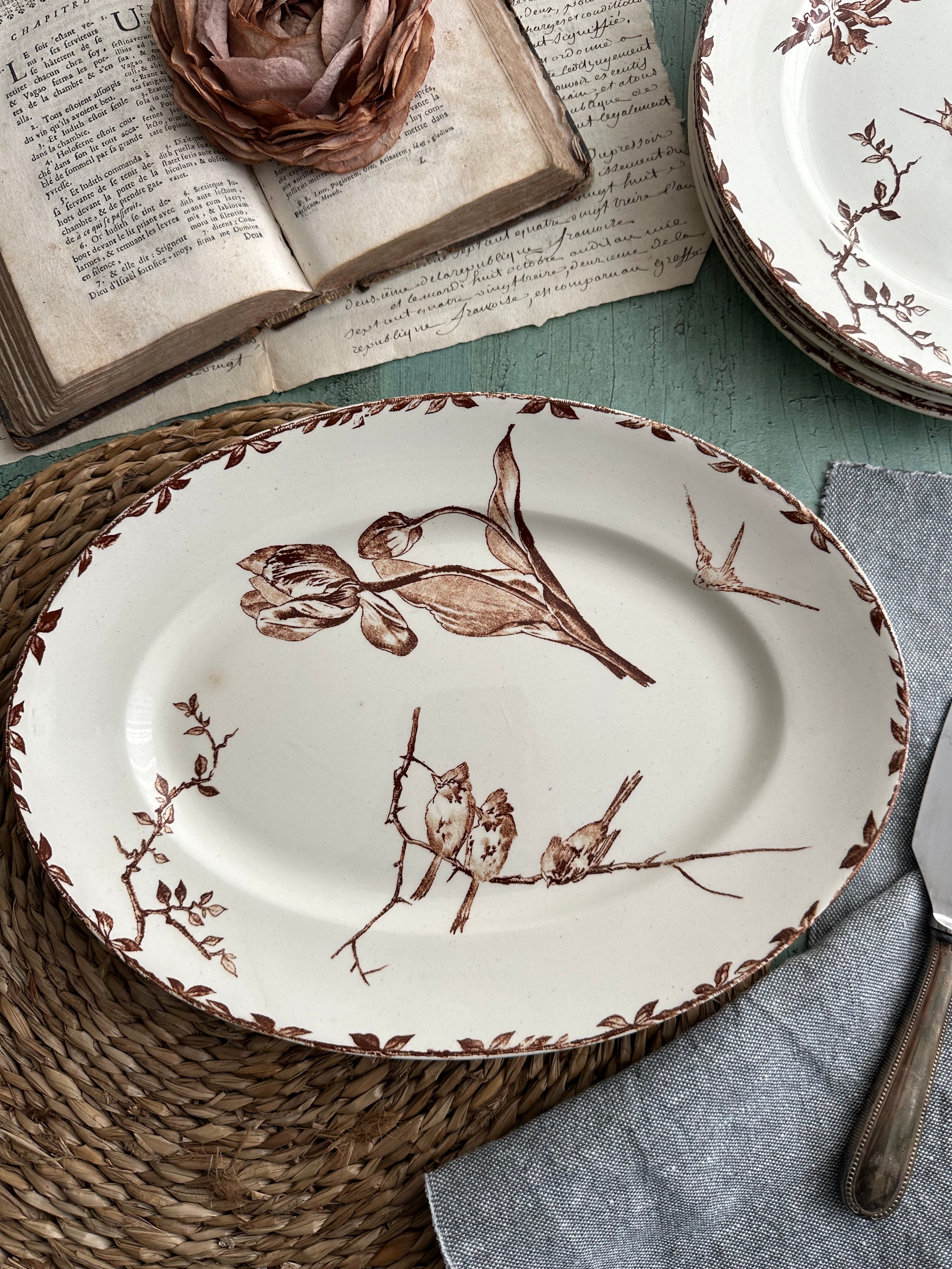 Plat ovale Choisy le Roi modèle Oxford