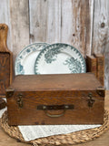 Antique wooden sewing box