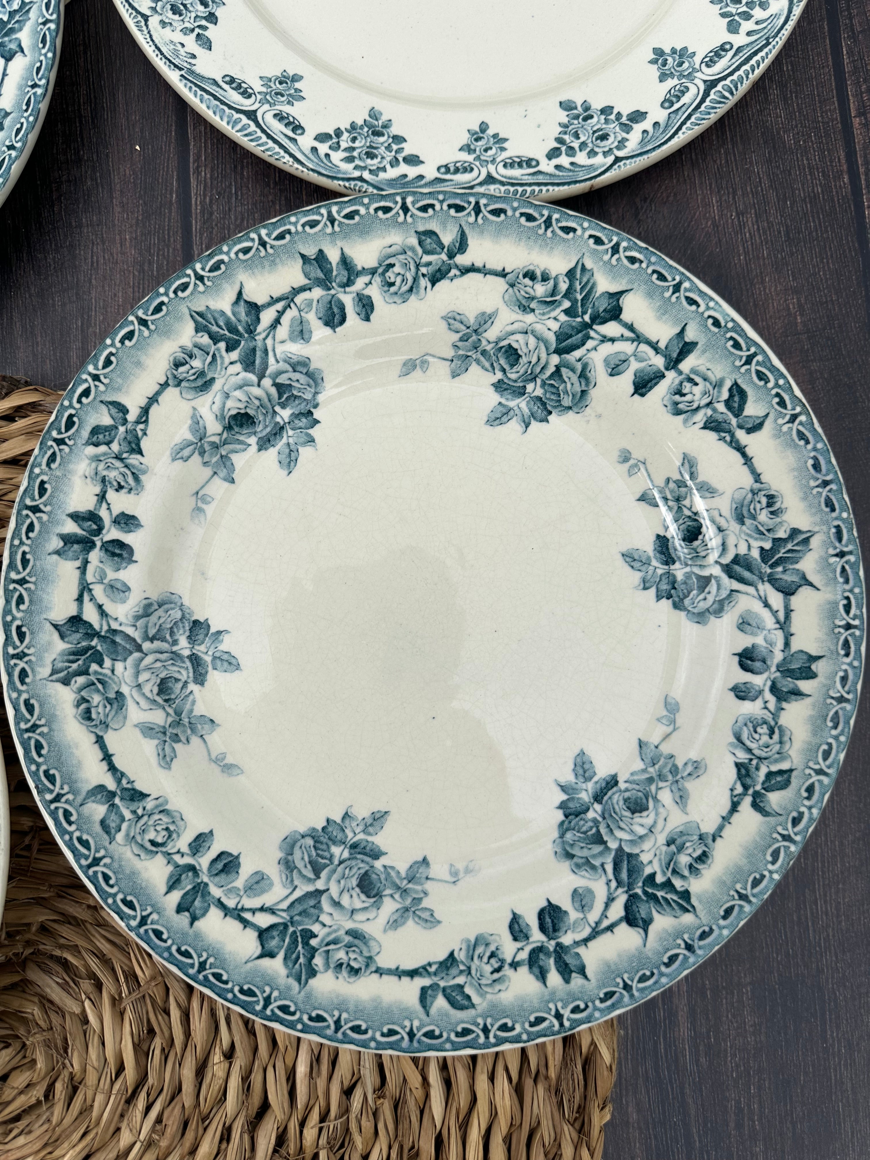 I. Set of 6 mismatched ironstone plates