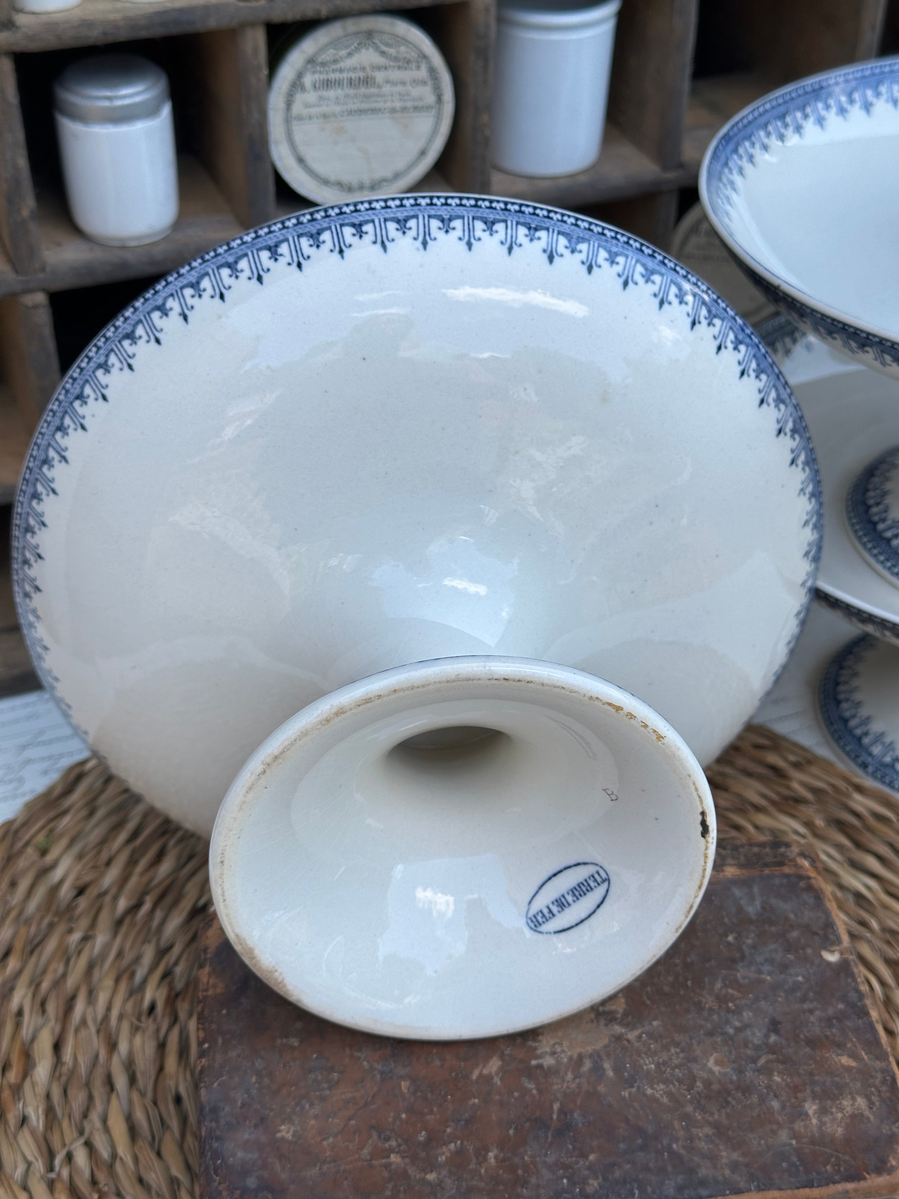 Compote dish, ironstone, Vermont F