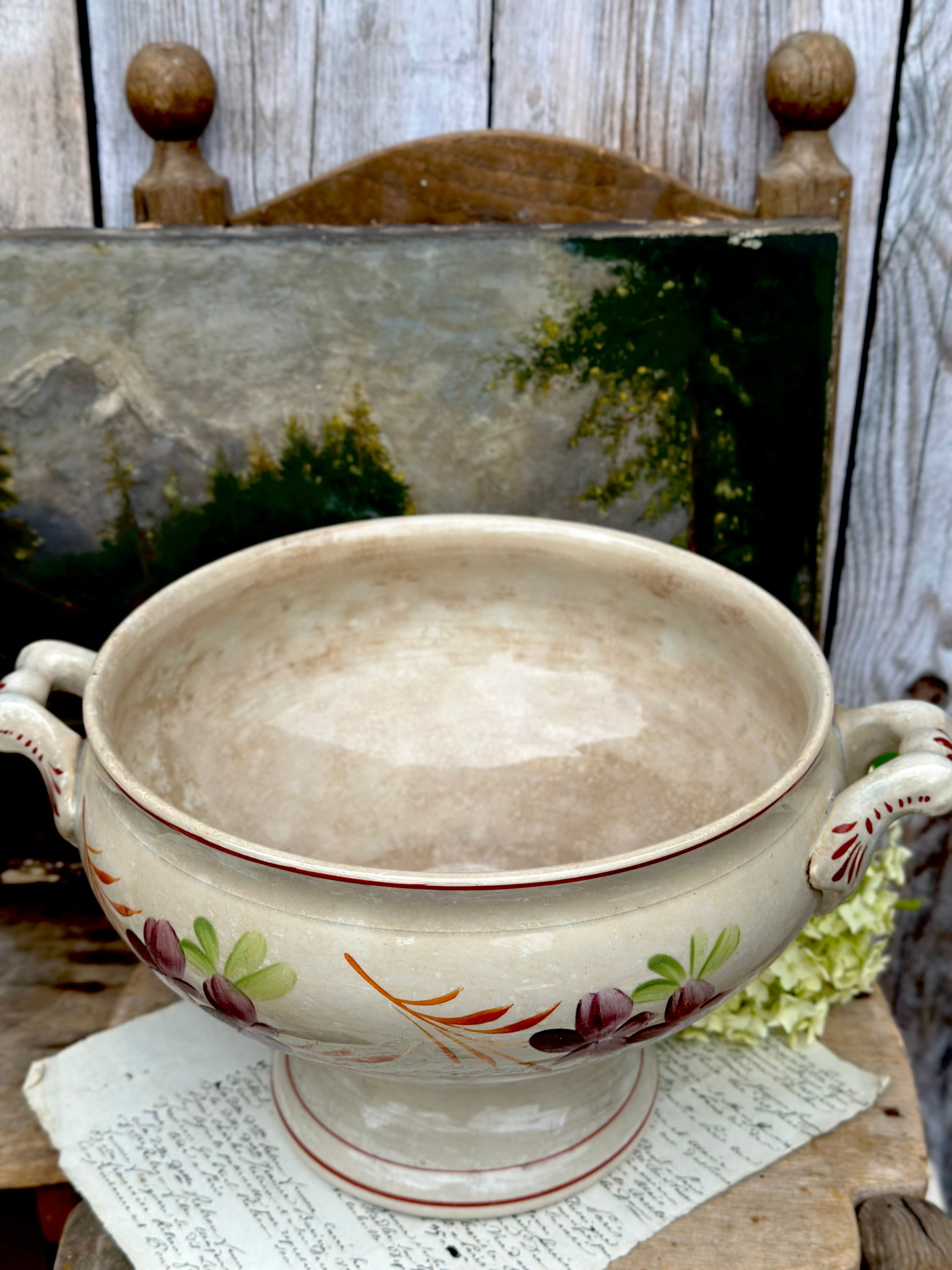 St. Amand tureen with patinated finish