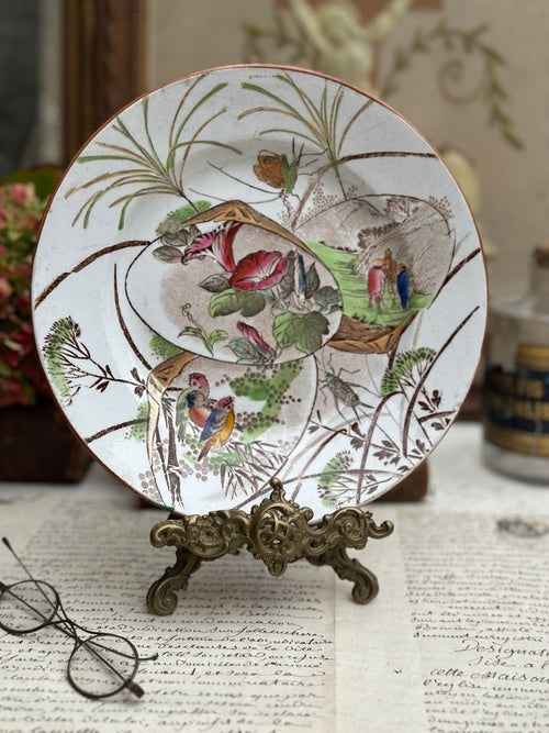 Polychrome dessert plate B F K