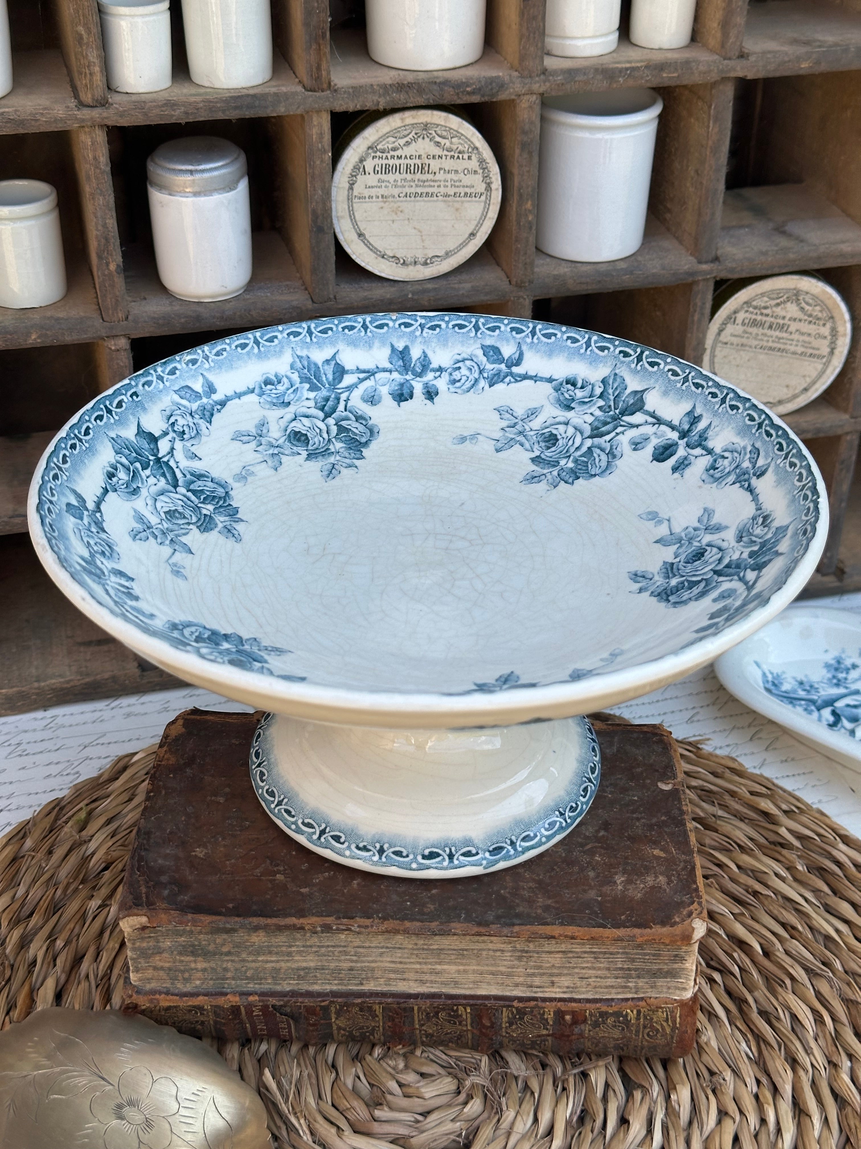 Ironstone compote bowl Choisy le Roi Paris pattern
