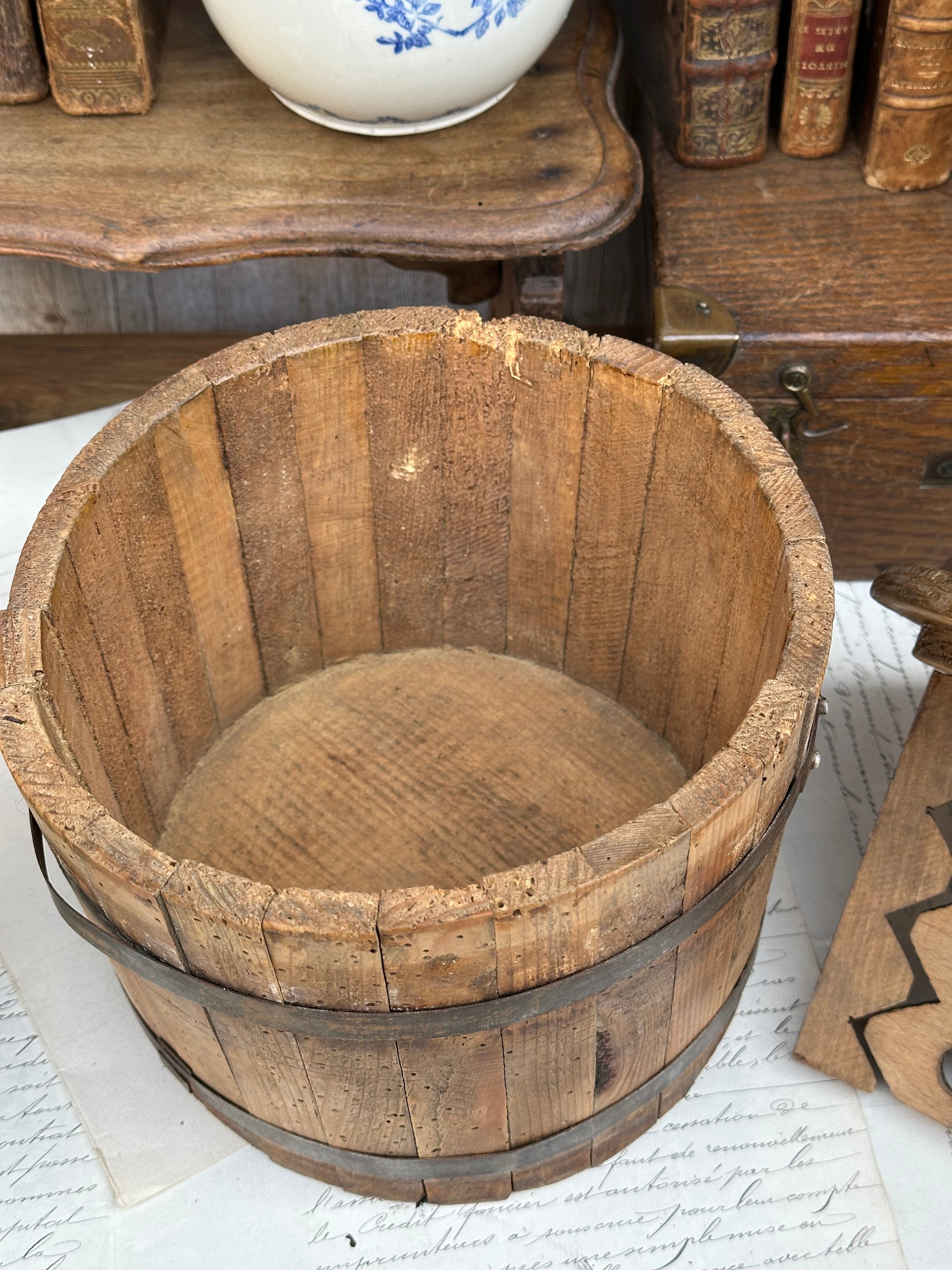 Antique butter churn