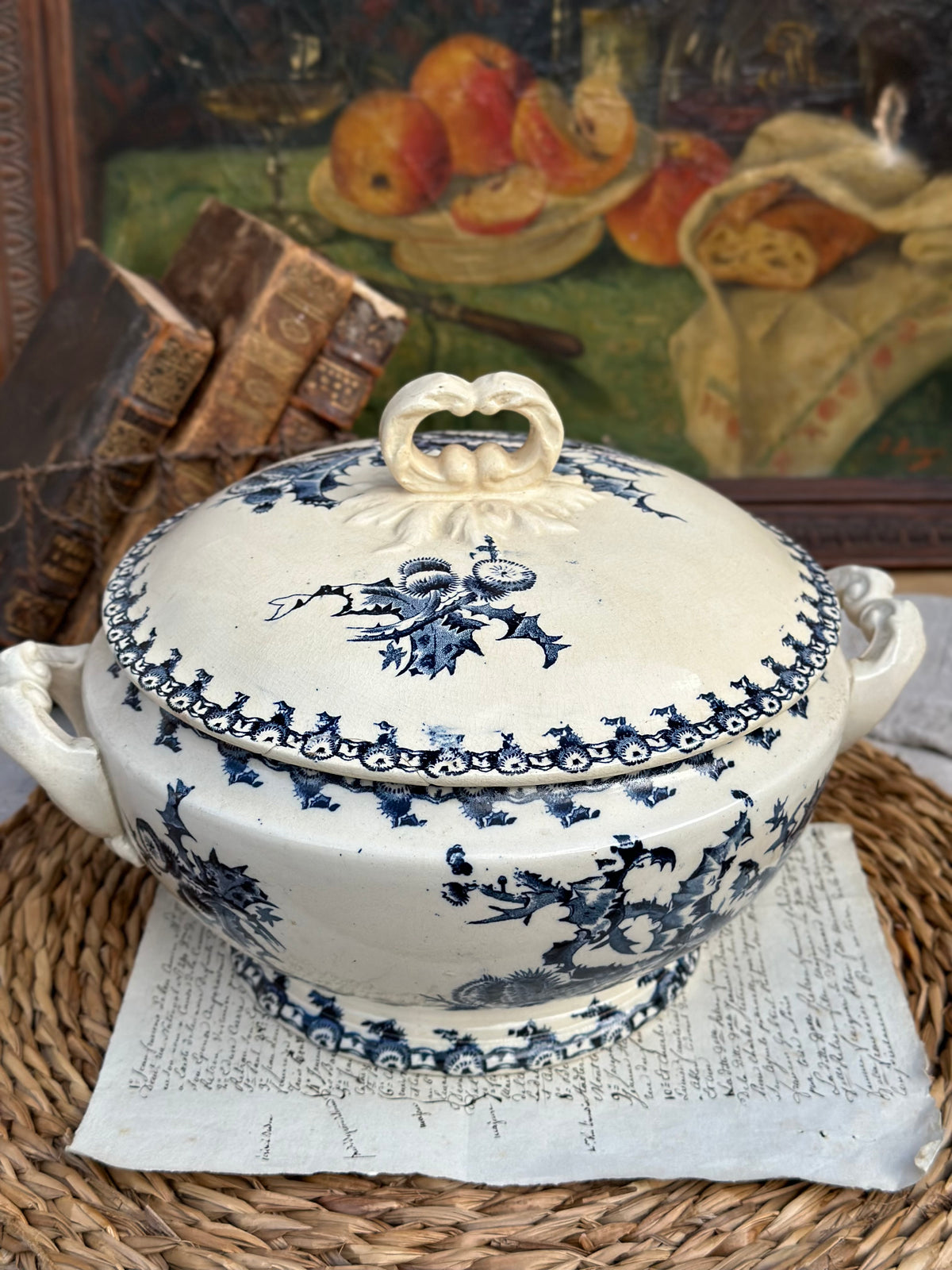 Gien Chardons Covered Vegetable Dish