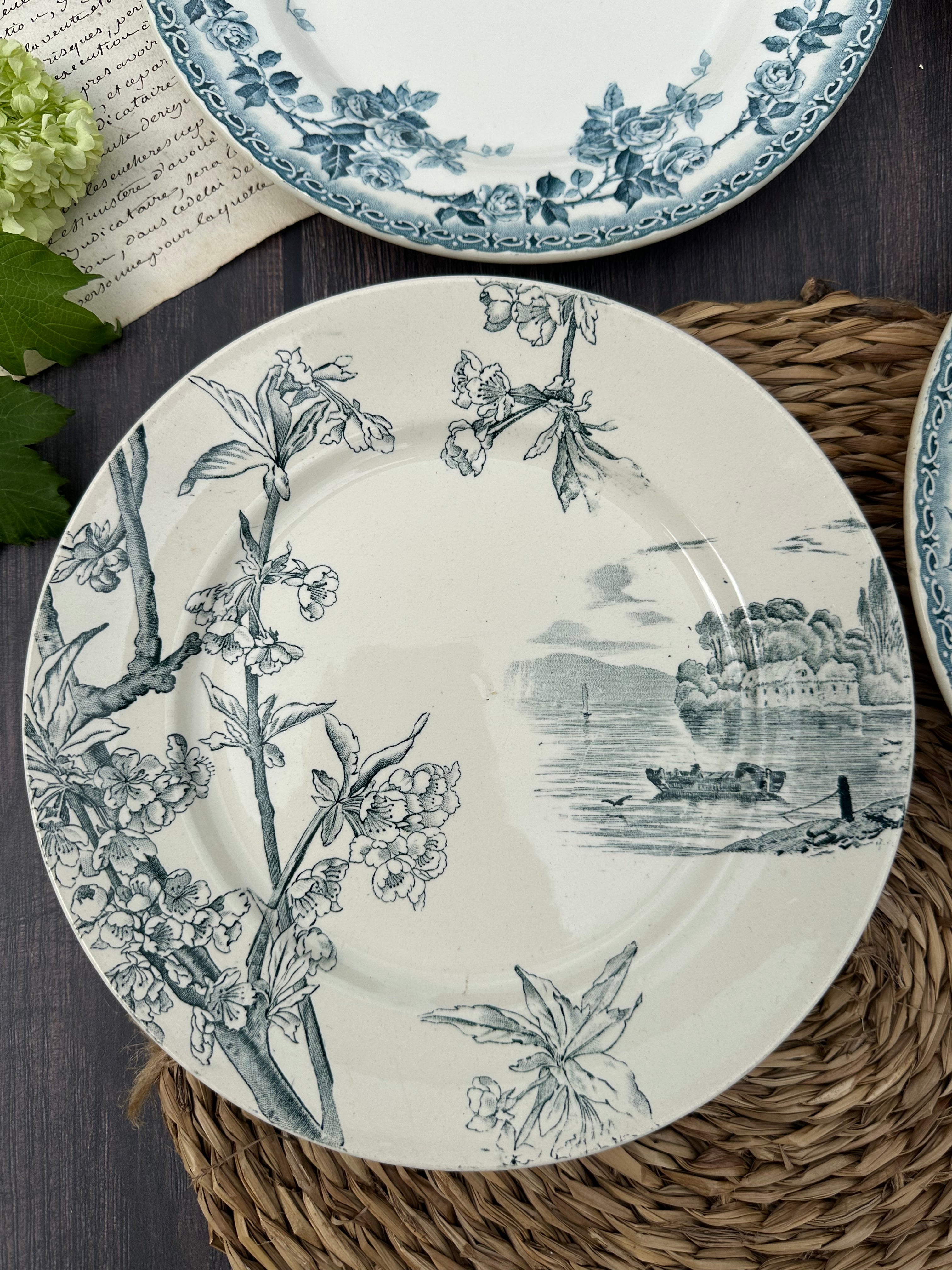 I. Set of 6 mismatched ironstone plates