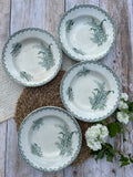 Suite de 4 assiettes creuses St. Amand modèle Muguet