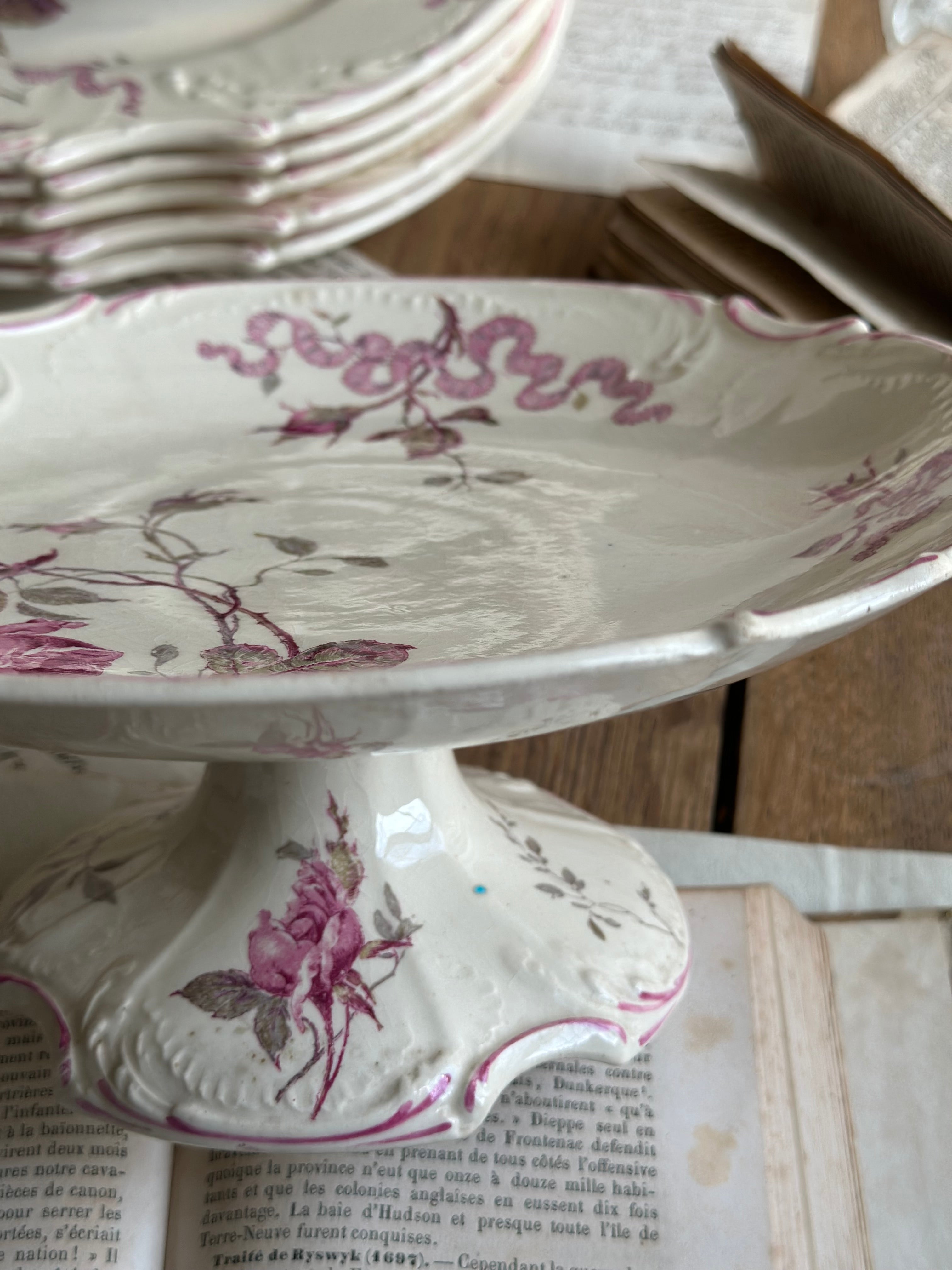 Compotier polychrome Gien modèle Versailles