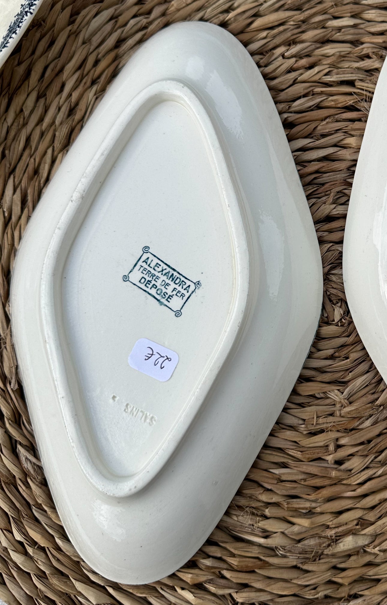 Ironstone relish dish Salins Alexandra model