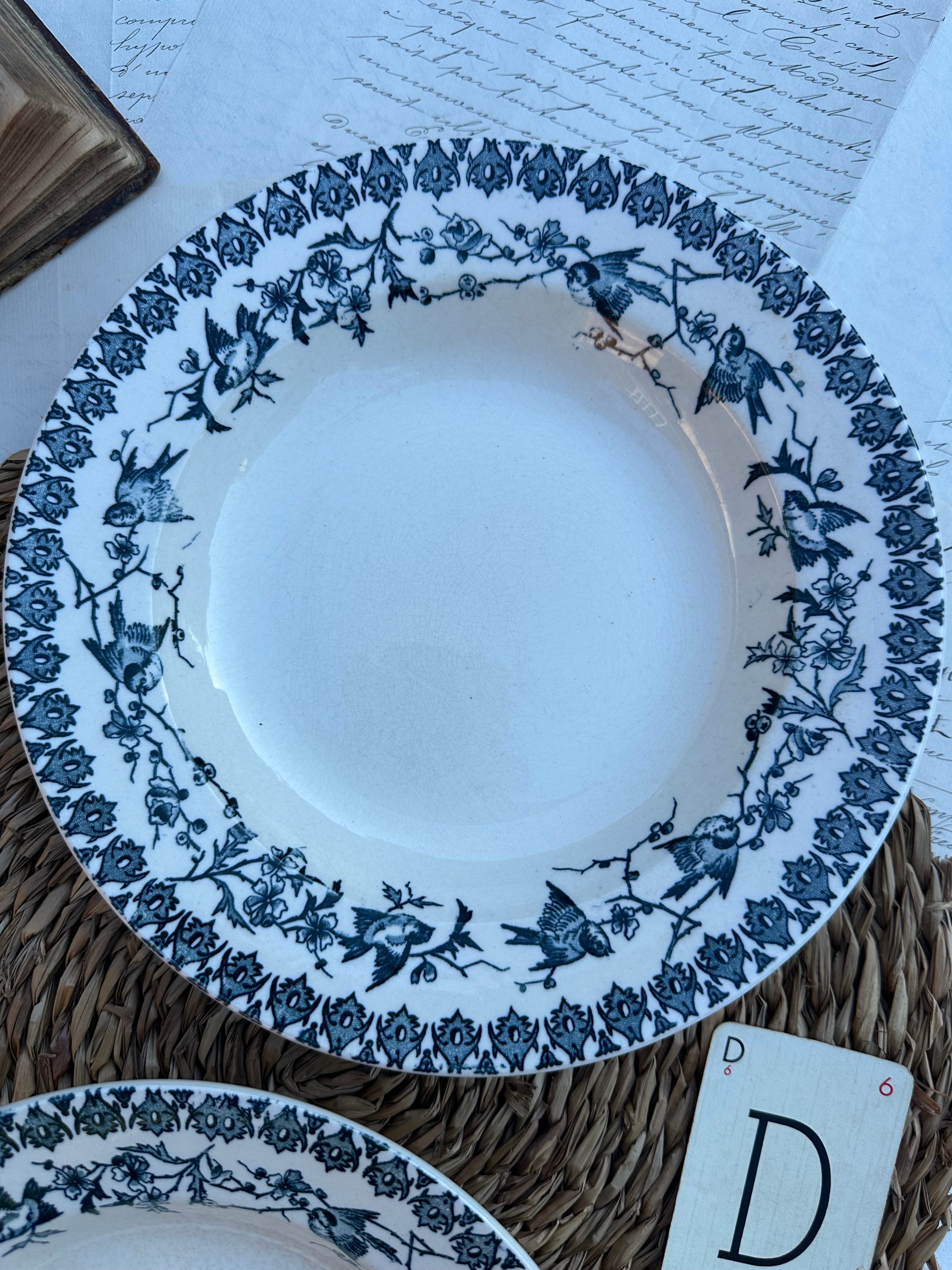 D. Duo d'assiettes creuses Choisy le Roi modèle Lyonnais