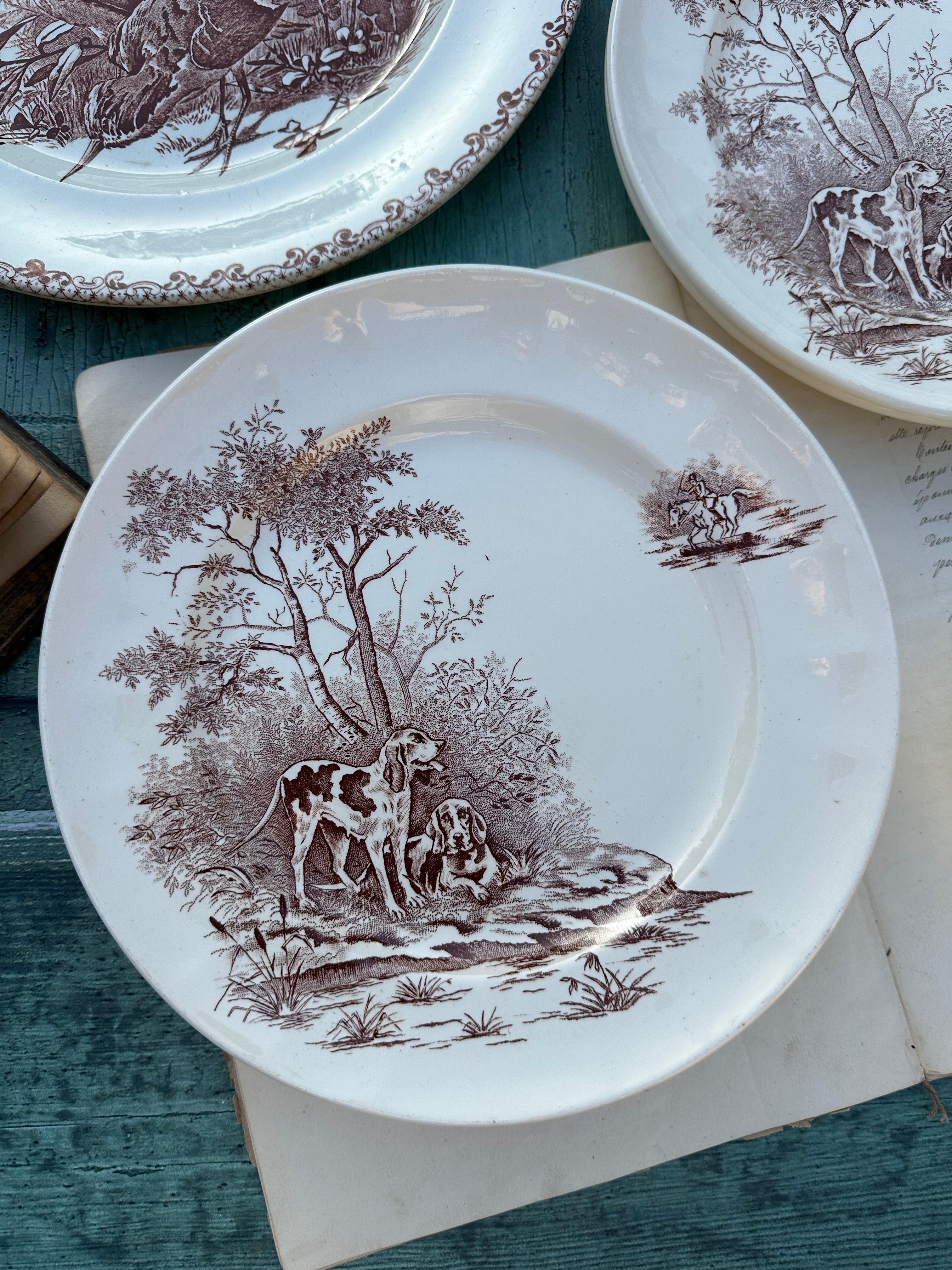 Assiette plates Lonchamp modèle Veneur