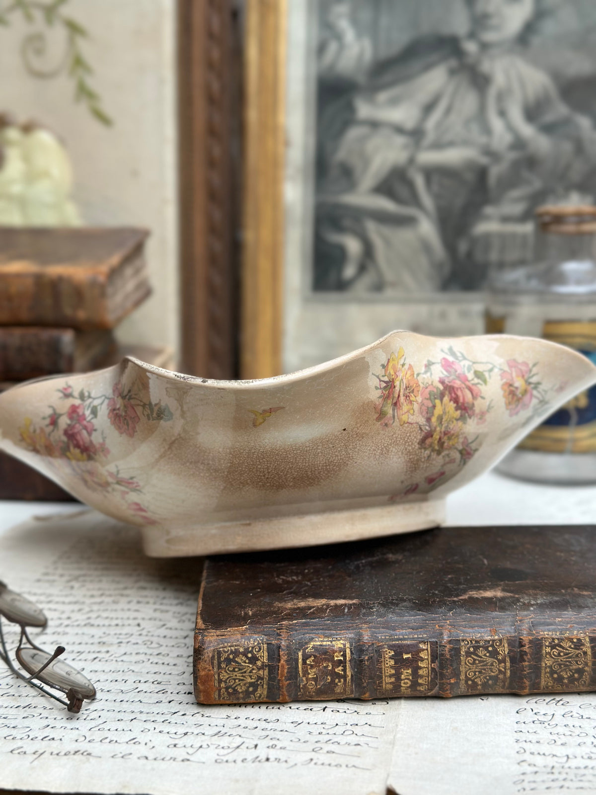 Sublime petit saladier terre de fer polychrome