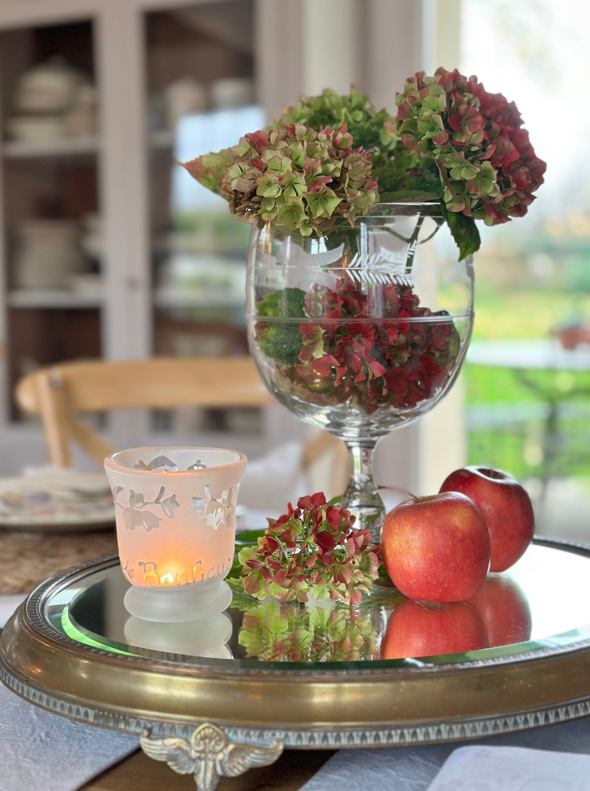 Small engraved candle holder Happiness