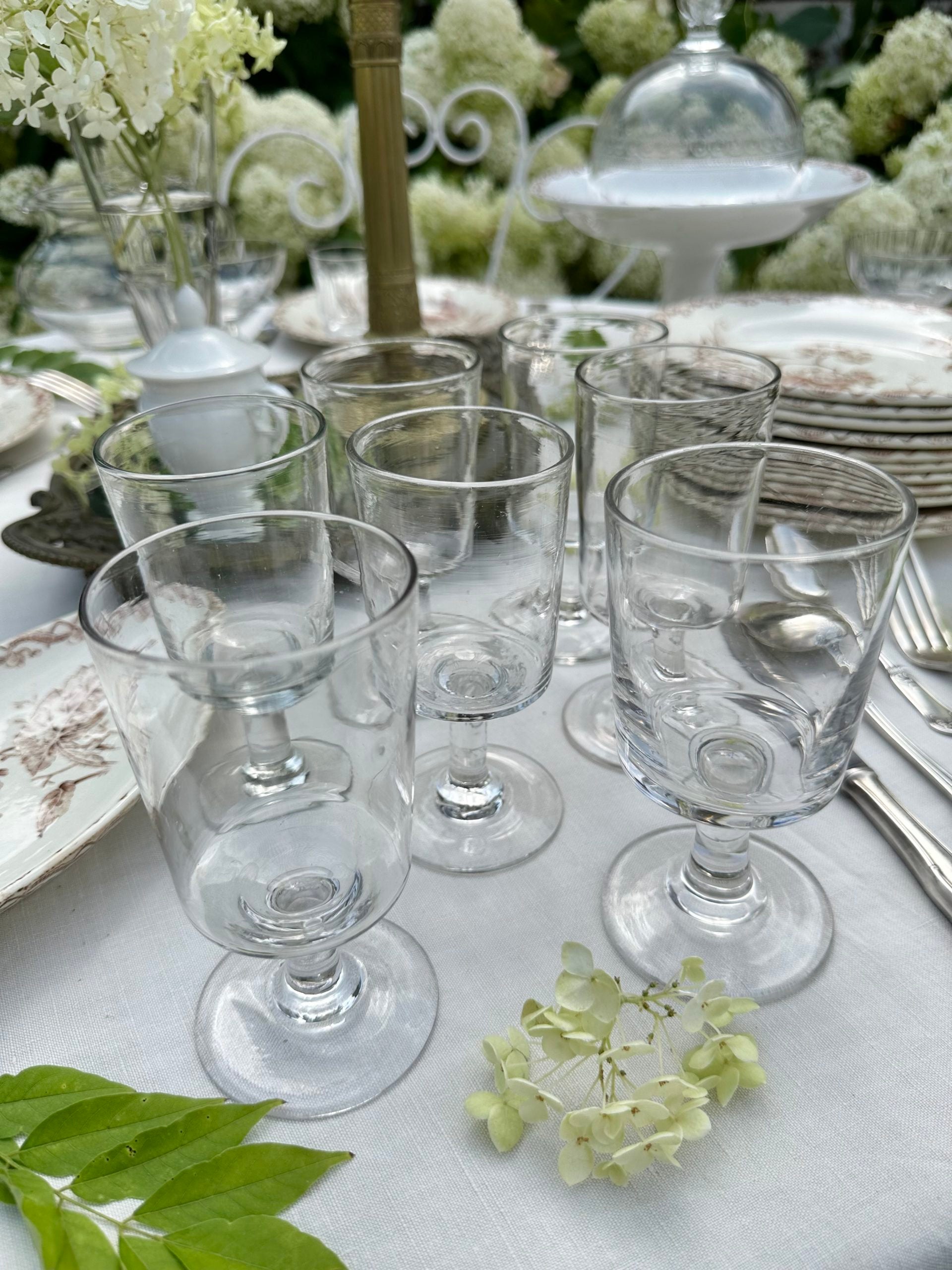 Suite de 6 verres anciennes soufflés bouche - XIXème