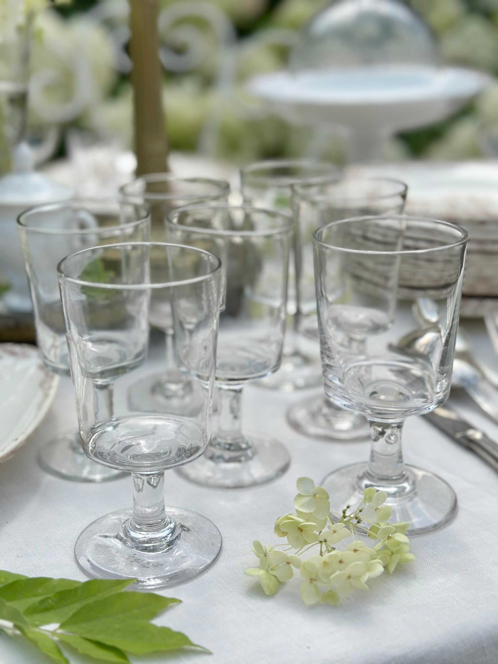 Suite de 6 verres anciennes soufflés bouche - XIXème