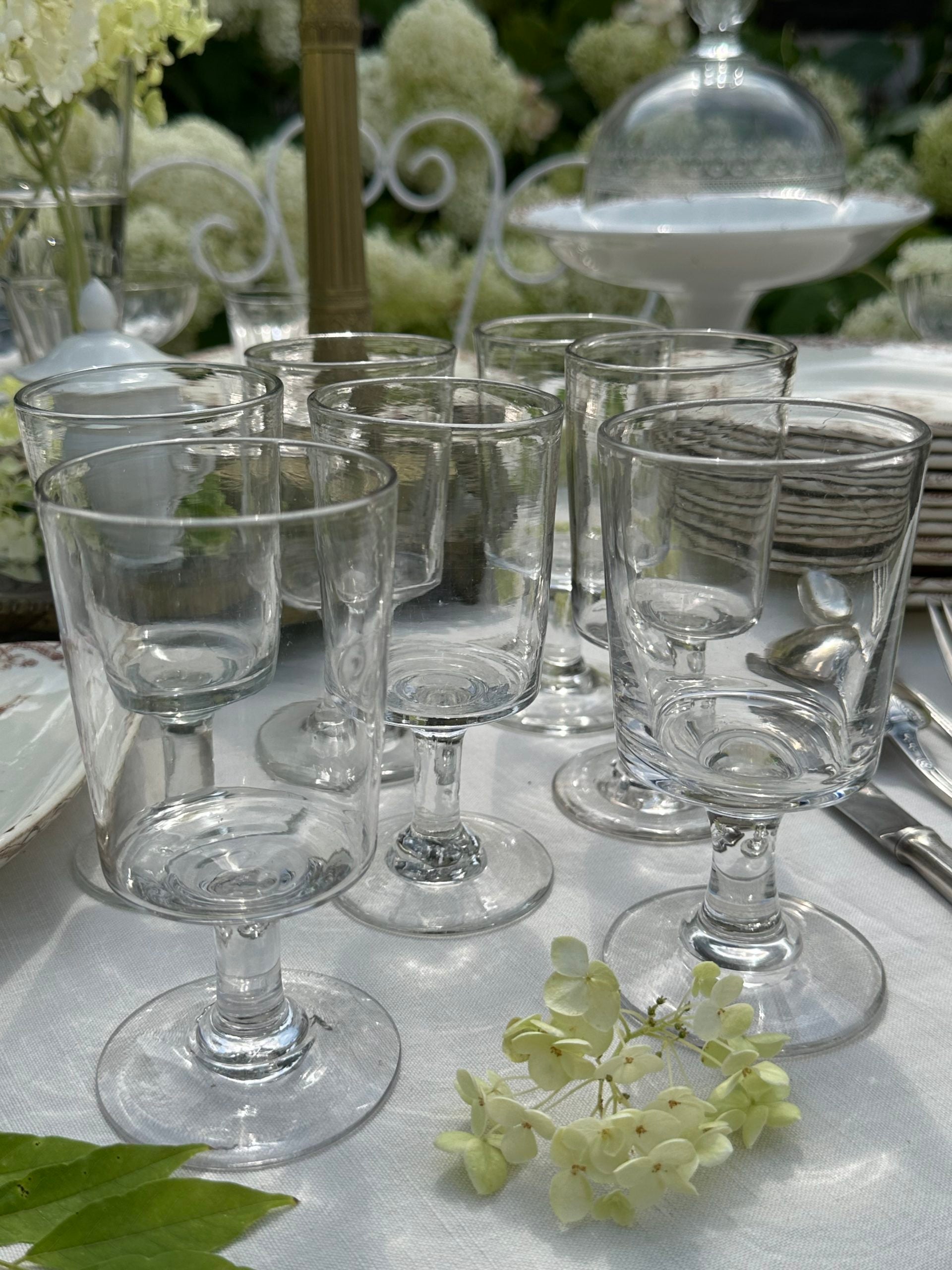Suite de 6 verres anciennes soufflés bouche - XIXème