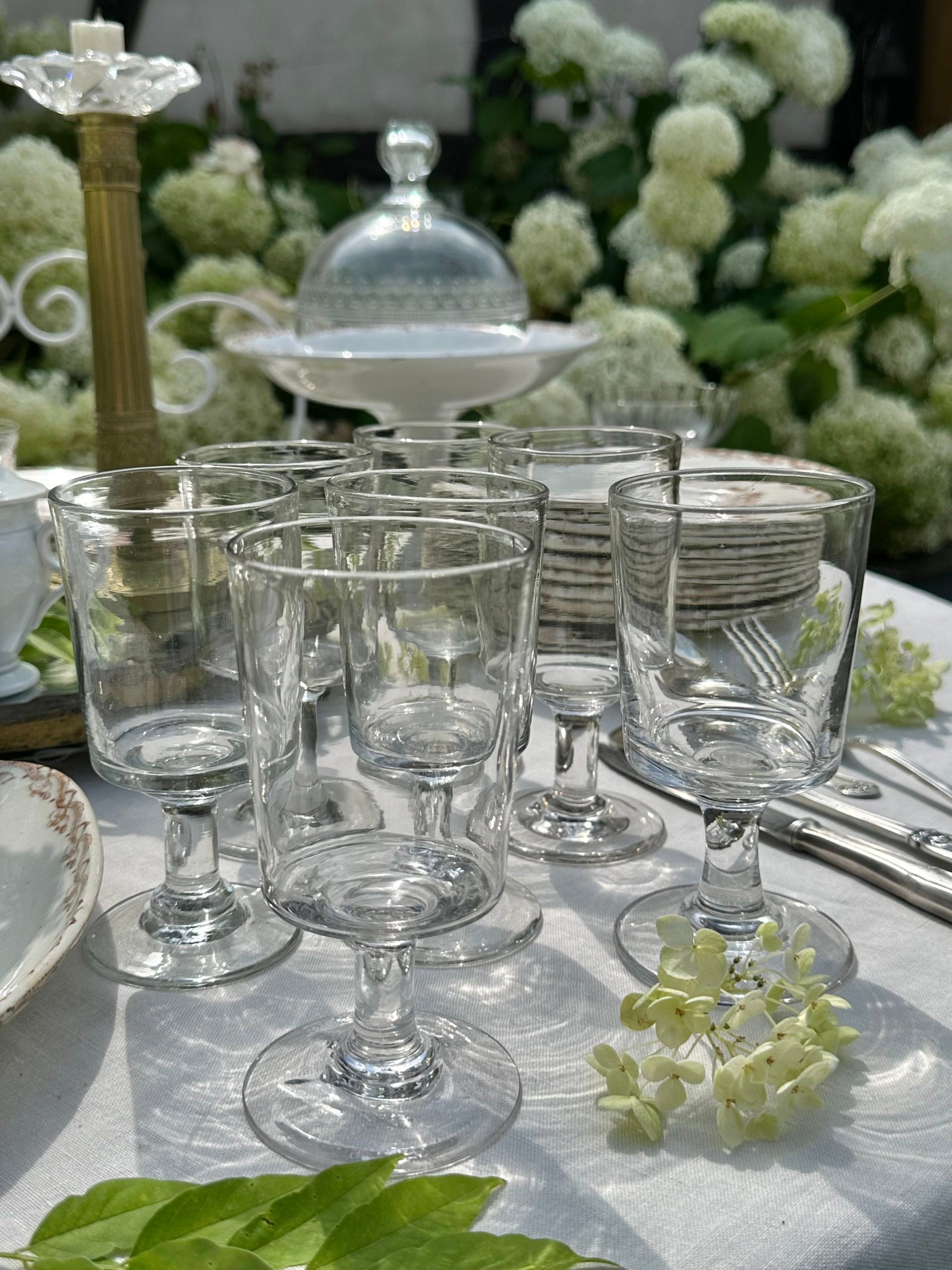 Suite de 6 verres anciennes soufflés bouche - XIXème