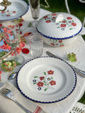 Set of 6 Salins Rosemonde pattern dinner plates