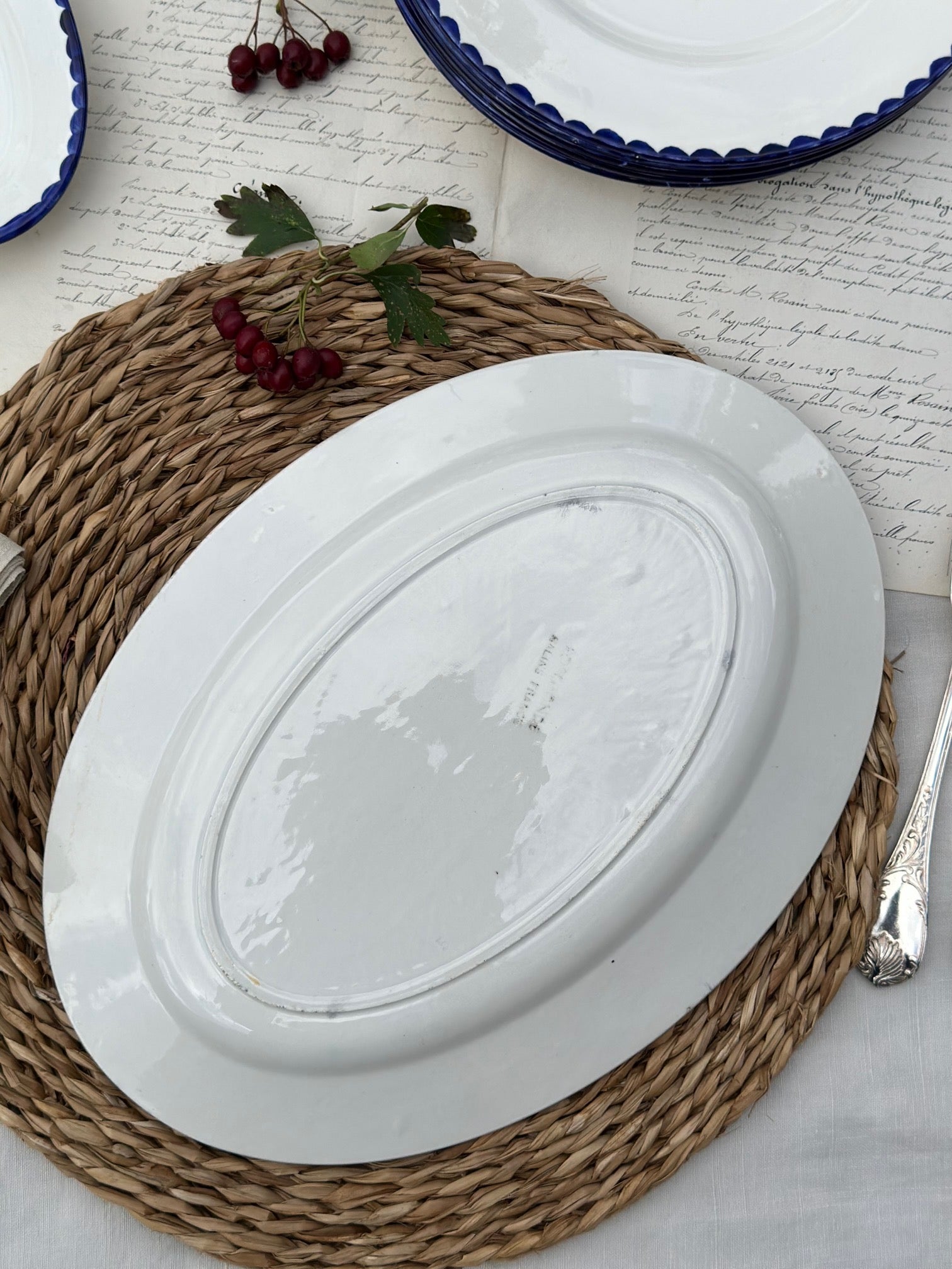 Plat ovale Salins modèle Rosemonde