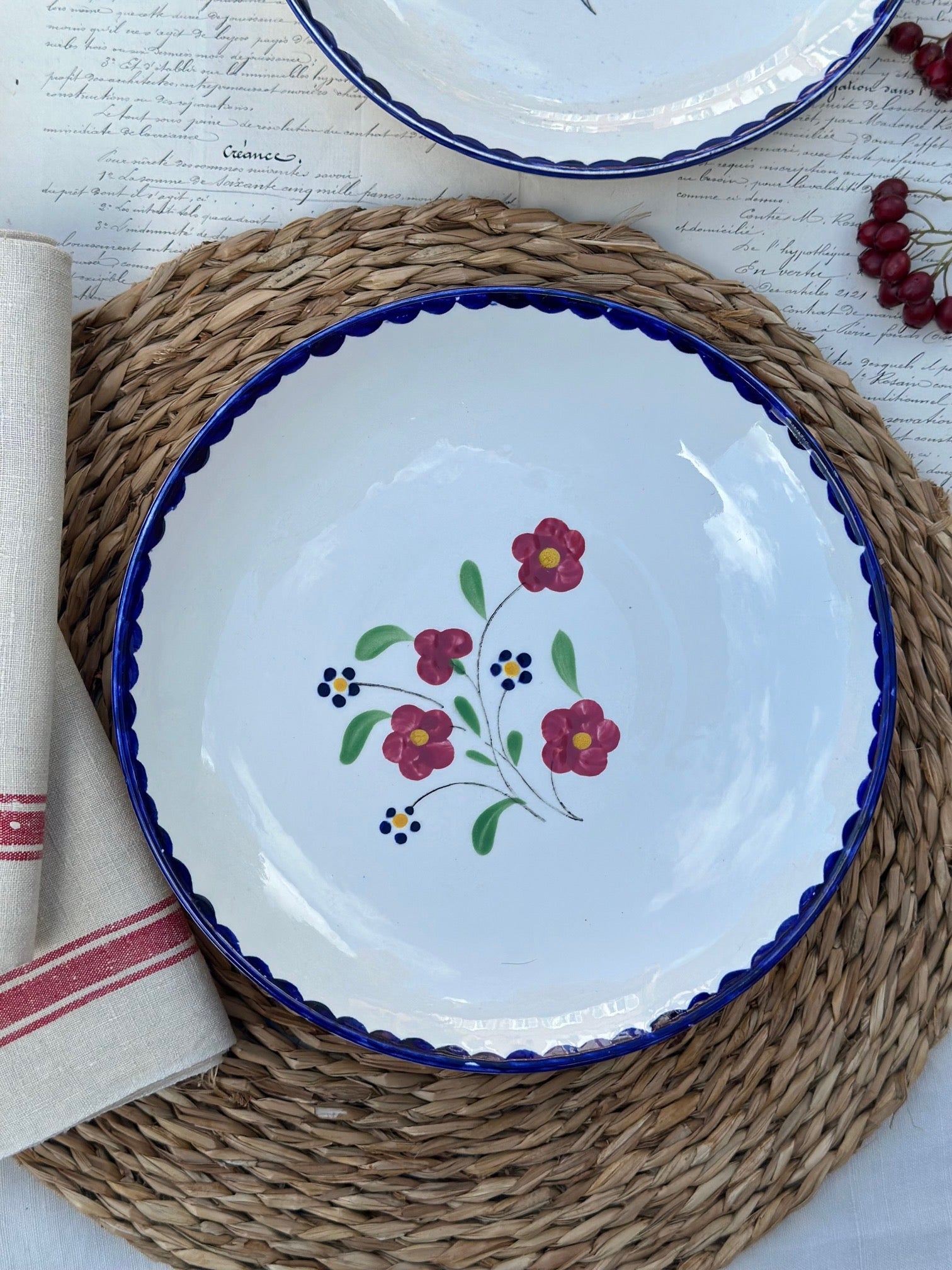 Round dish with a Salins Rosemonde dome