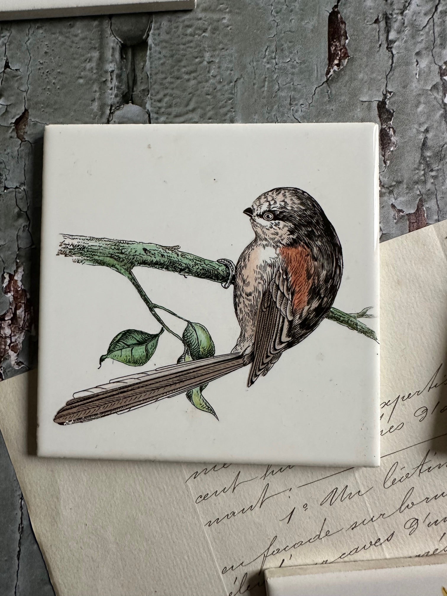 Small Gien bird tile