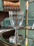 Baccarat engraved crystal water glass, FRIENDSHIP or SOUVENIR