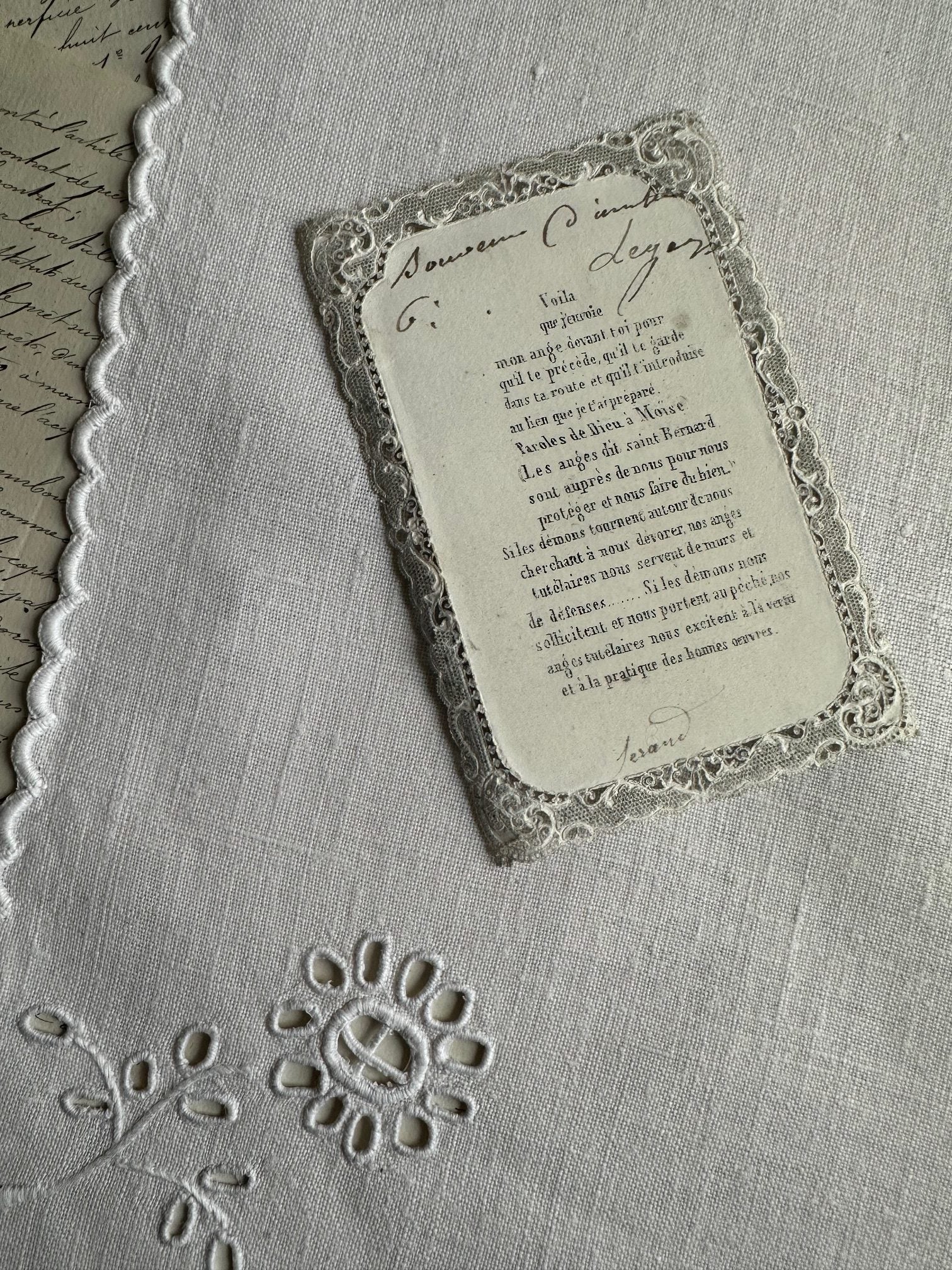 II. Image pieuse, canivet ancien, L'Ange Gardien