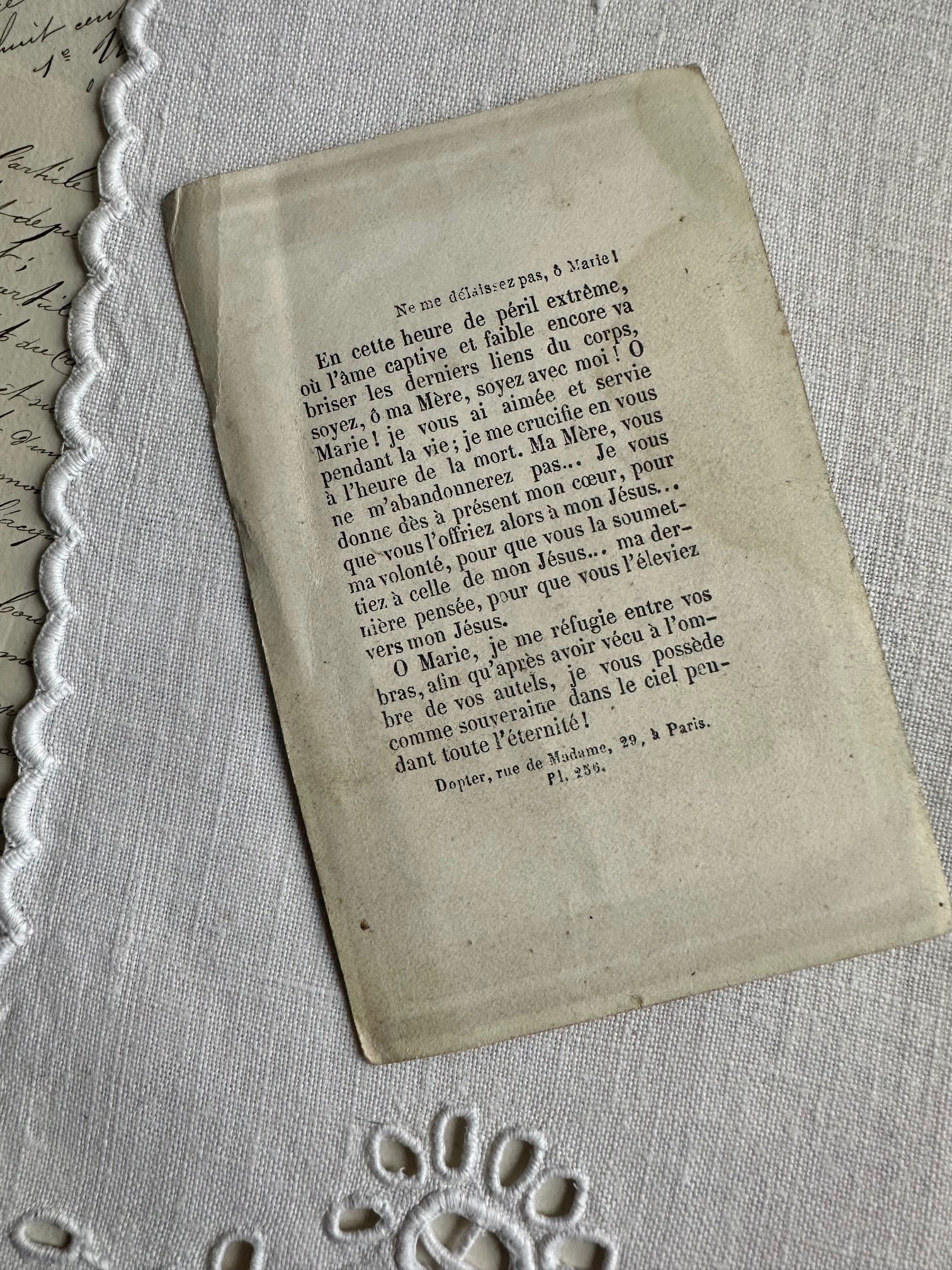 IV. Image pieuse, canivet ancien