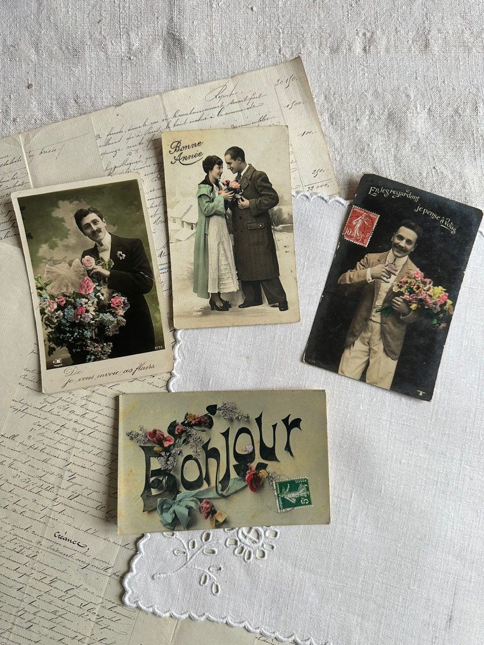 IV. Lot de  4 cartes anciennes