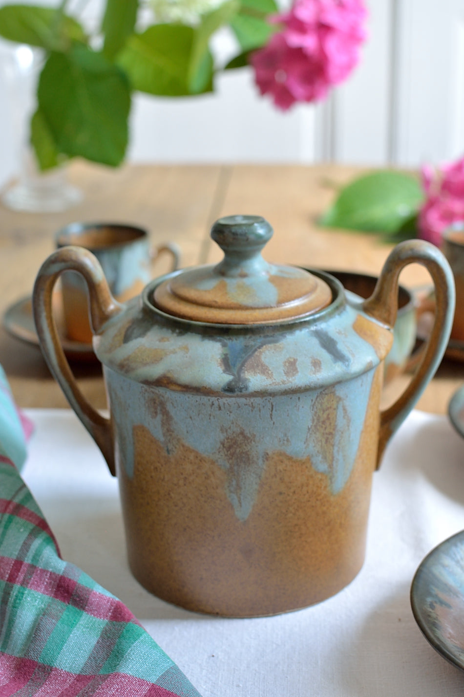 Service à café en grès vernissé signé Lebret . Années 30