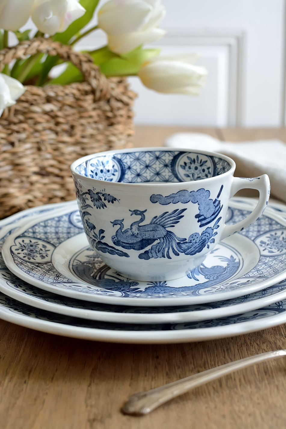 Set petit déjeuner terre de fer MASON'S modèle Old Chelsea