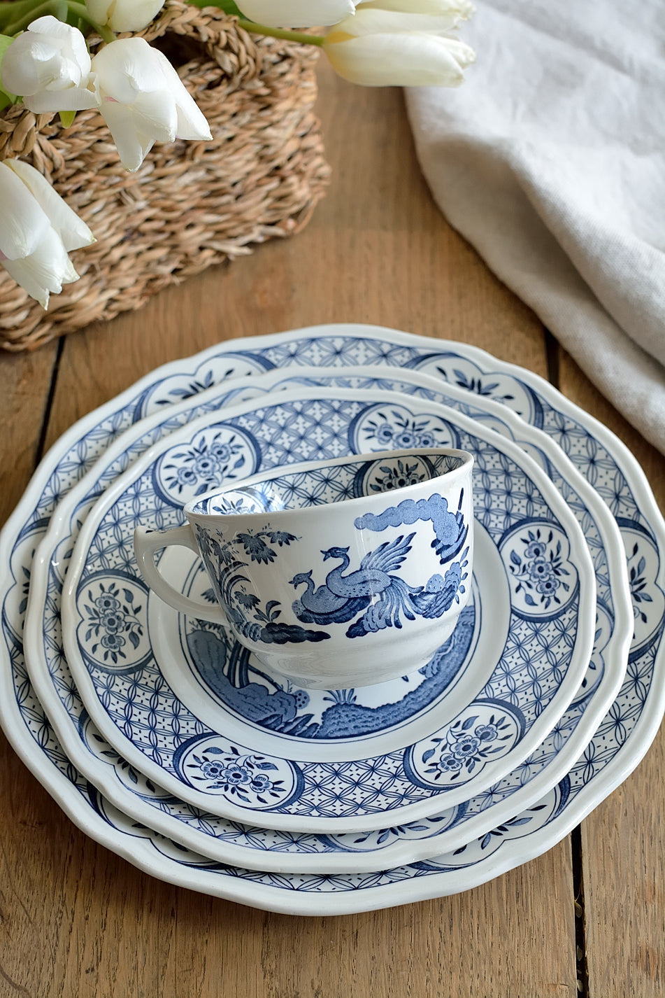 Set petit déjeuner terre de fer MASON'S modèle Old Chelsea