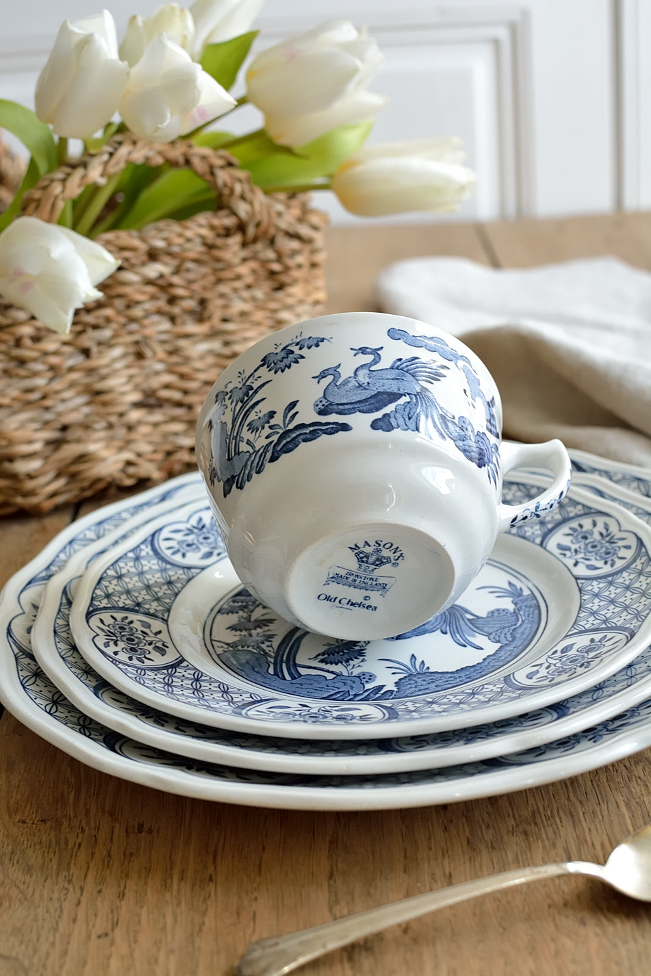 Set petit déjeuner terre de fer MASON'S modèle Old Chelsea